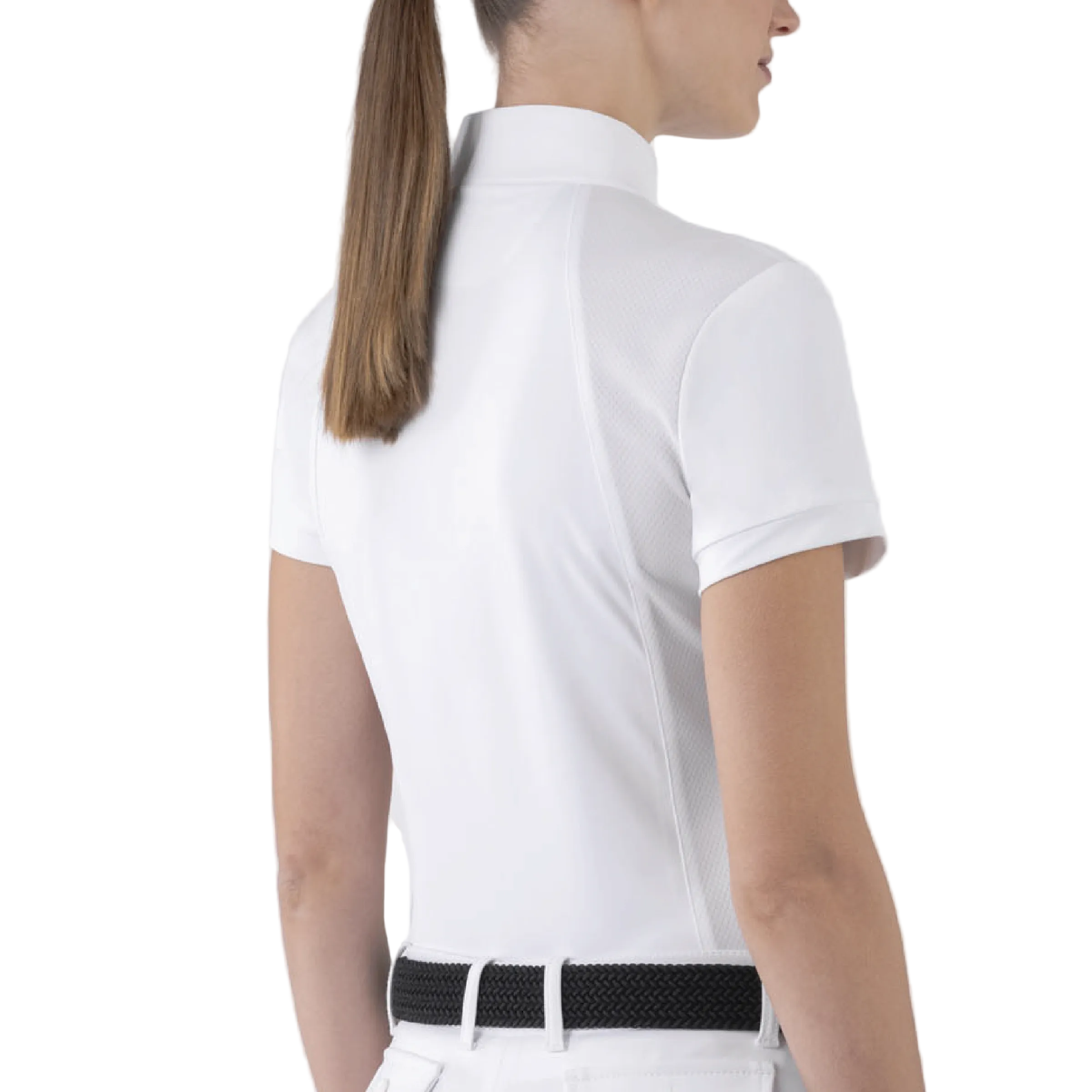 MKU Equestrian Women's Equiline Geak Short Sleeve Show Shirt