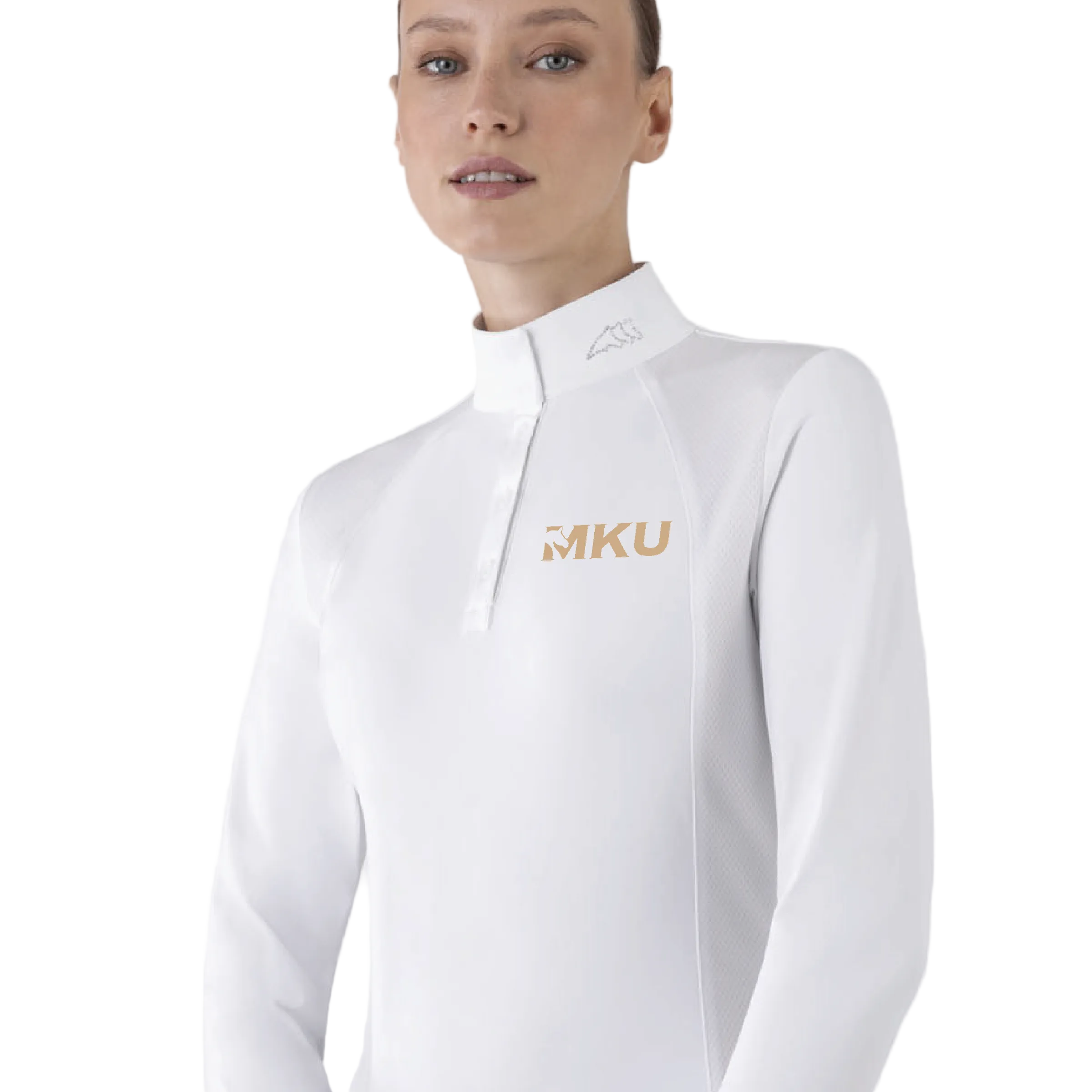 MKU Equestrian Women's Equiline Ghitak Long Sleeve Show Shirt