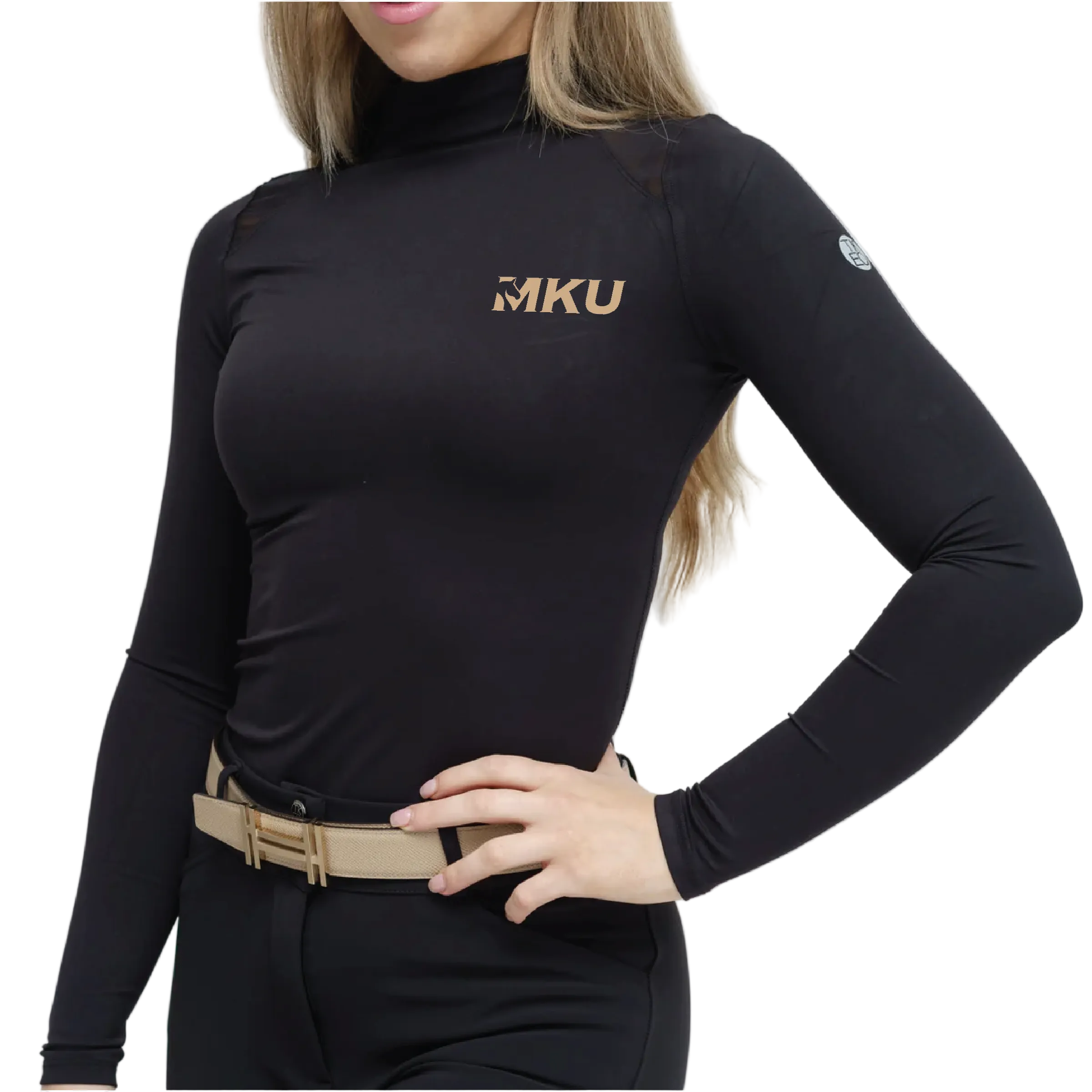 MKU Equestrian Women's TKEQ 'Chloe' High Collar Technical Top