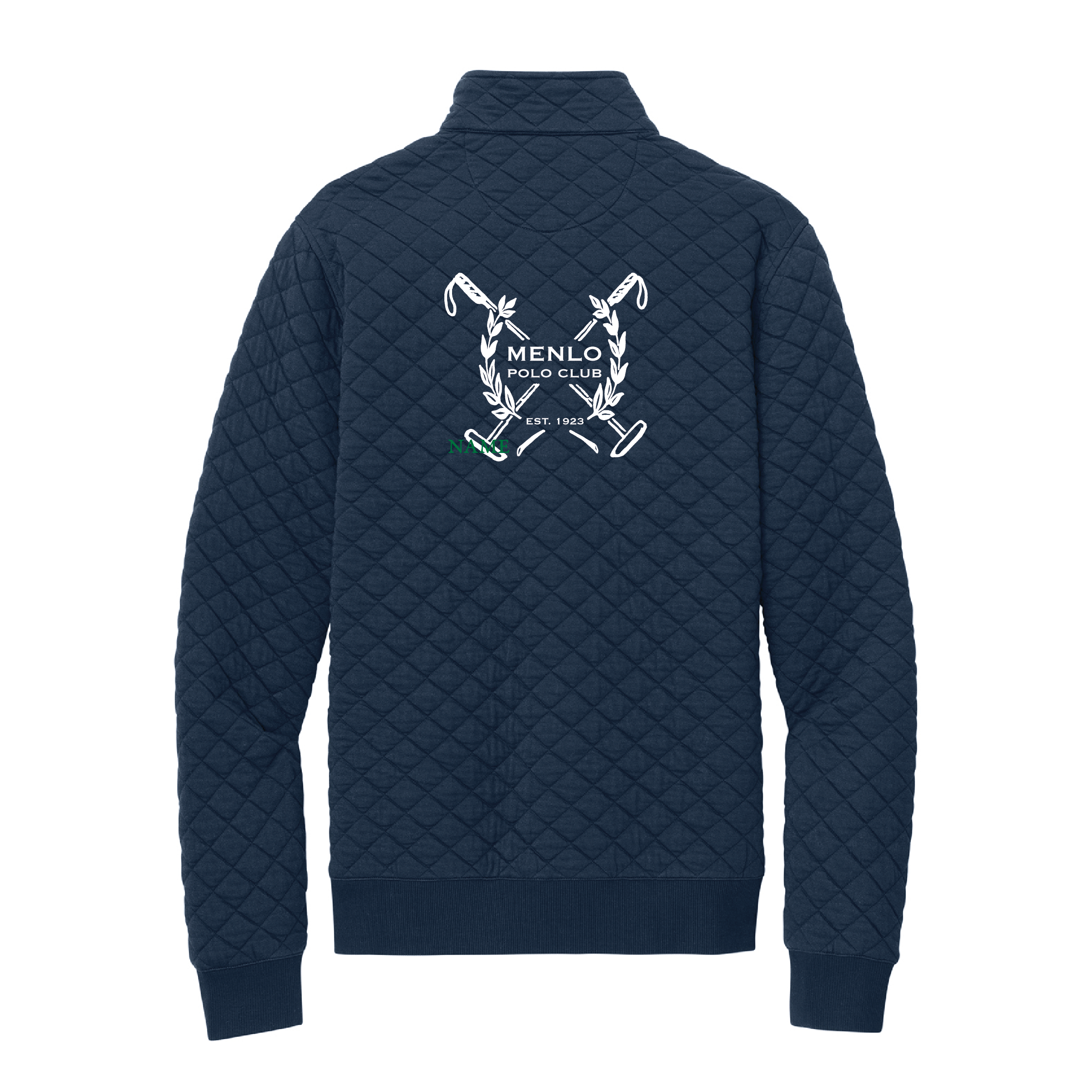 Menlo Polo Club Men's Brooks Brother Diamond Quilt 1/4-Zip