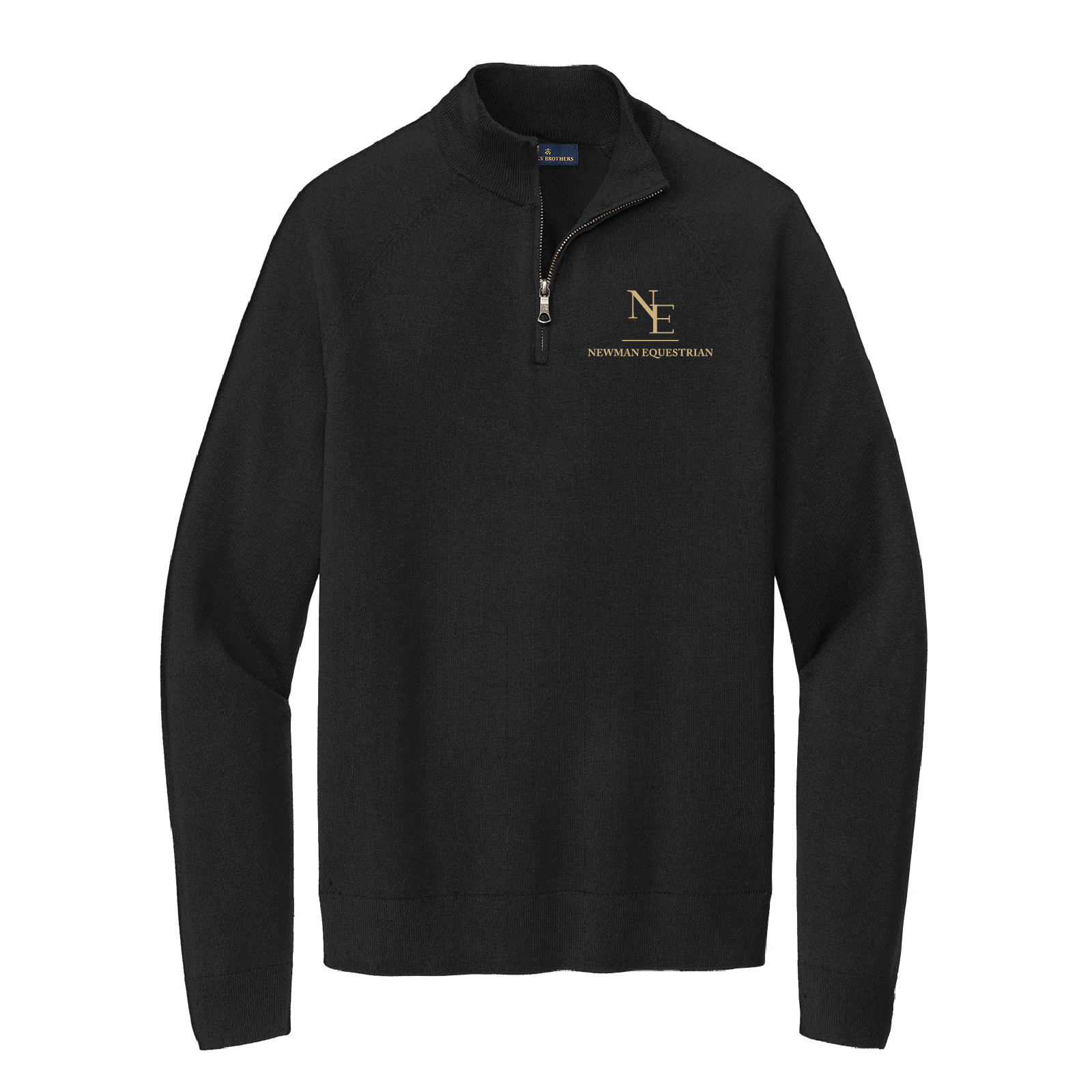 Newman Equestrian Brooks Brothers® Cotton Stretch 1/4-Zip Sweater