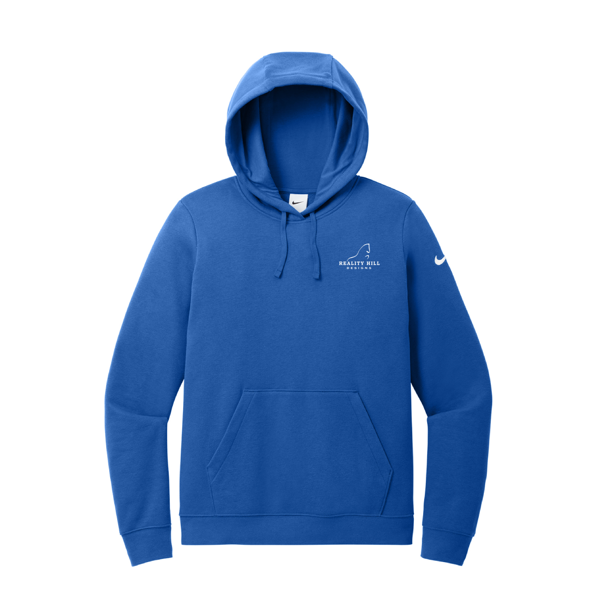 Women's Nike Club Fleece Sleeve Swoosh Pullover Hooded Sweatshirt