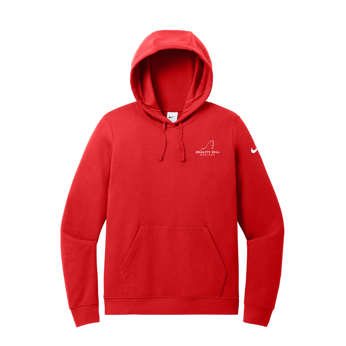 Women's Nike Club Fleece Sleeve Swoosh Pullover Hooded Sweatshirt