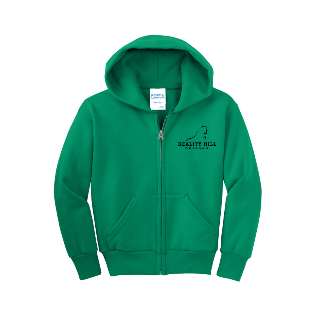 Youth Port & Company Core Fleece Full-Zip Hoodie