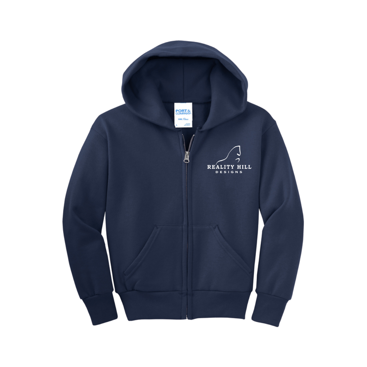 Youth Port & Company Core Fleece Full-Zip Hoodie