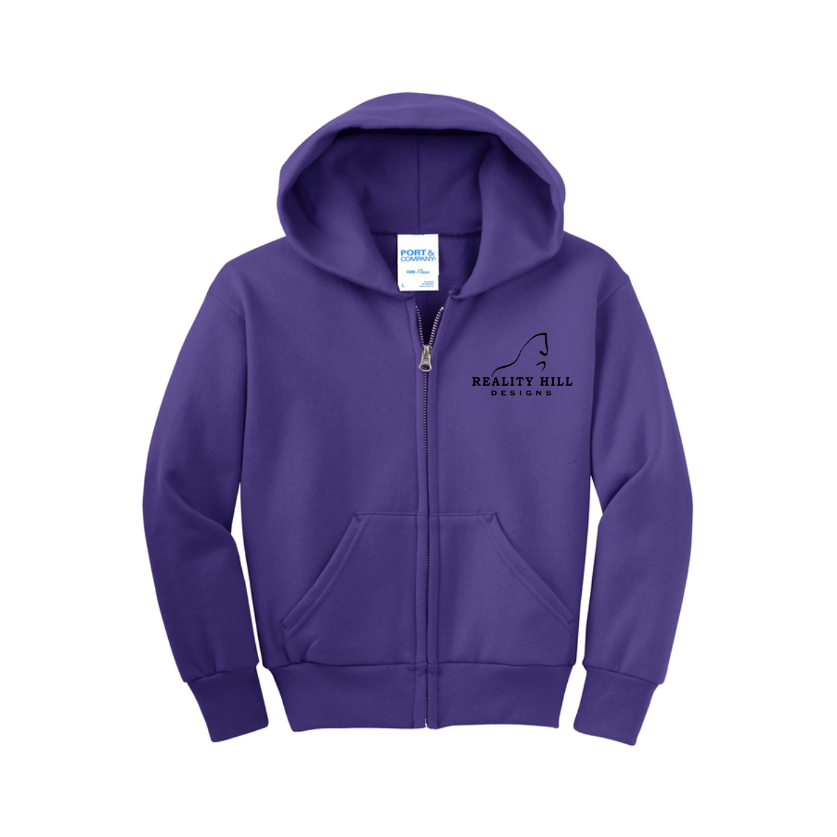 Youth Port & Company Core Fleece Full-Zip Hoodie