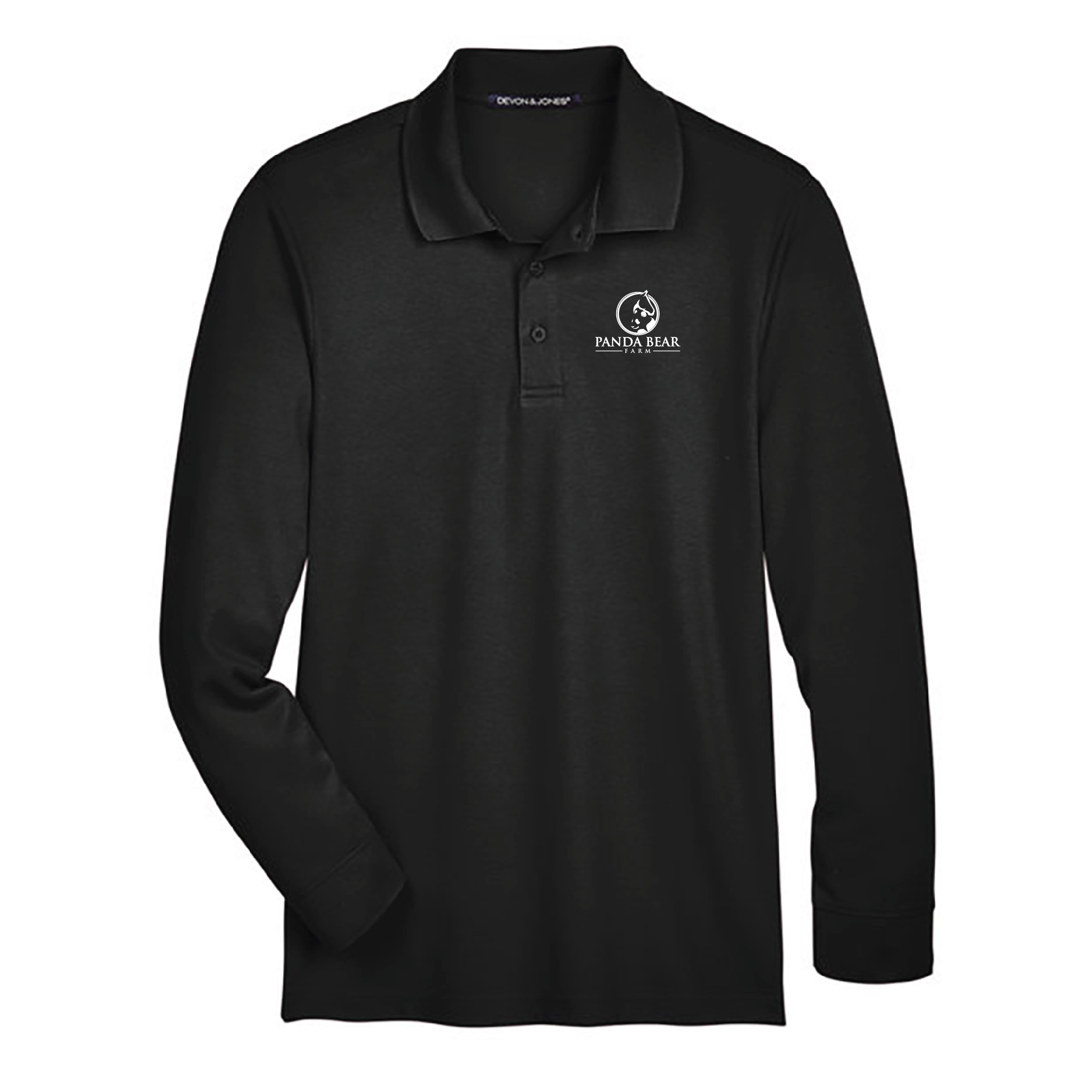 Panda Bear Farm Men's Devon & Jones Long Sleeve Performance Polo