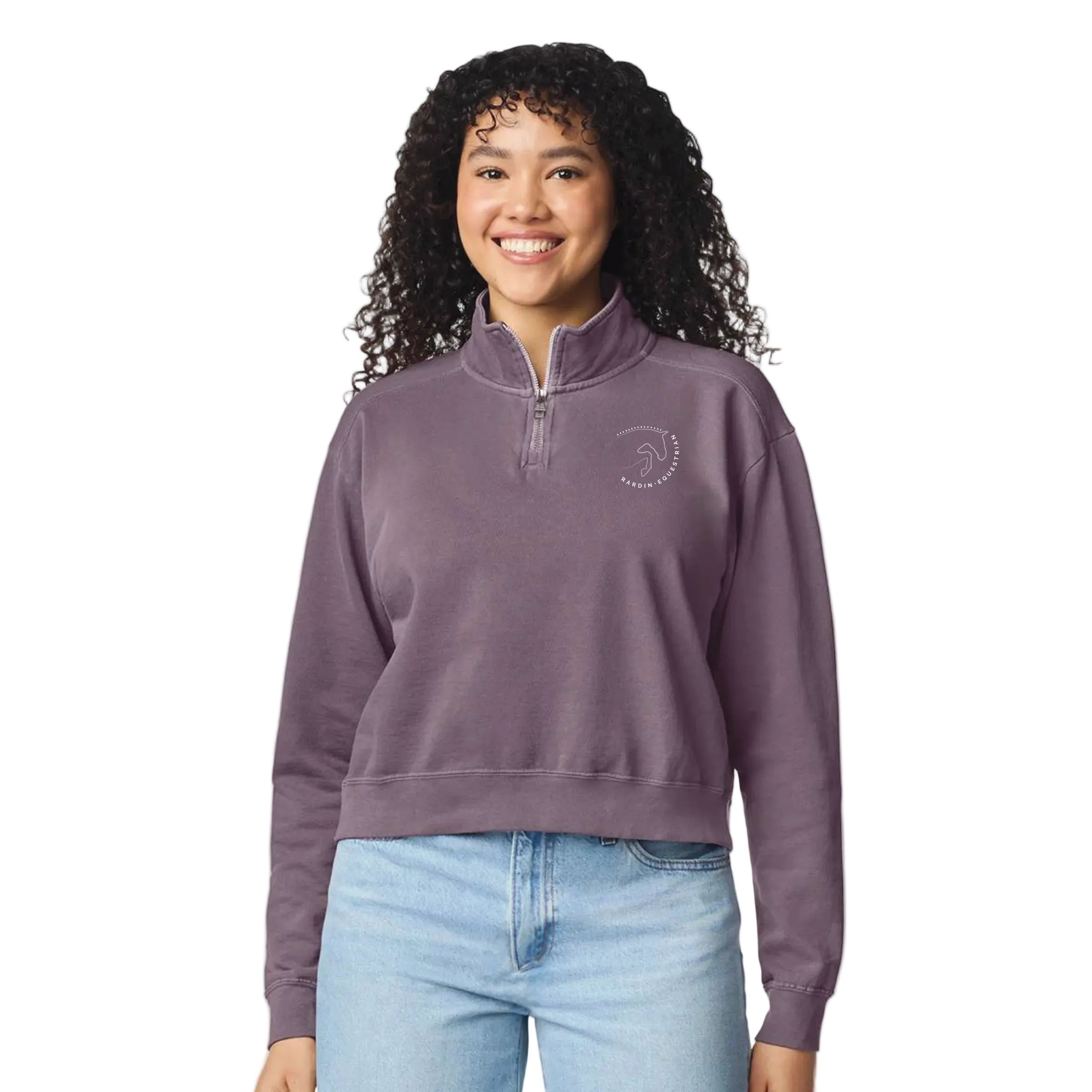 Rardin Equestrian Women's Comfort Colors Mid Length Quarter Zip