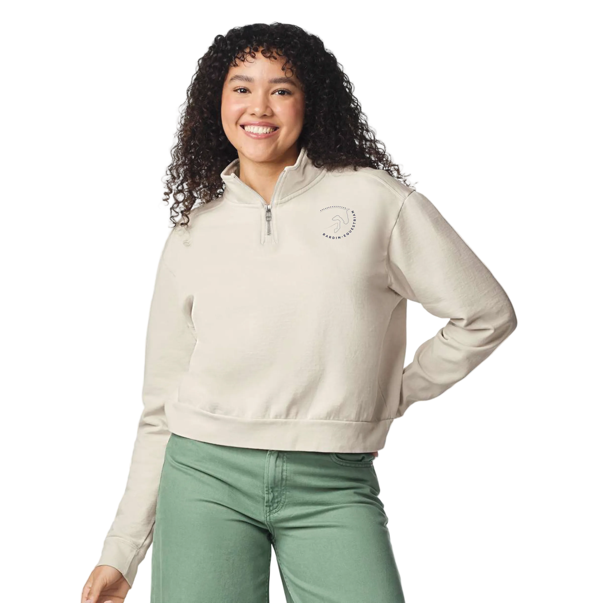 Rardin Equestrian Women's Comfort Colors Mid Length Quarter Zip
