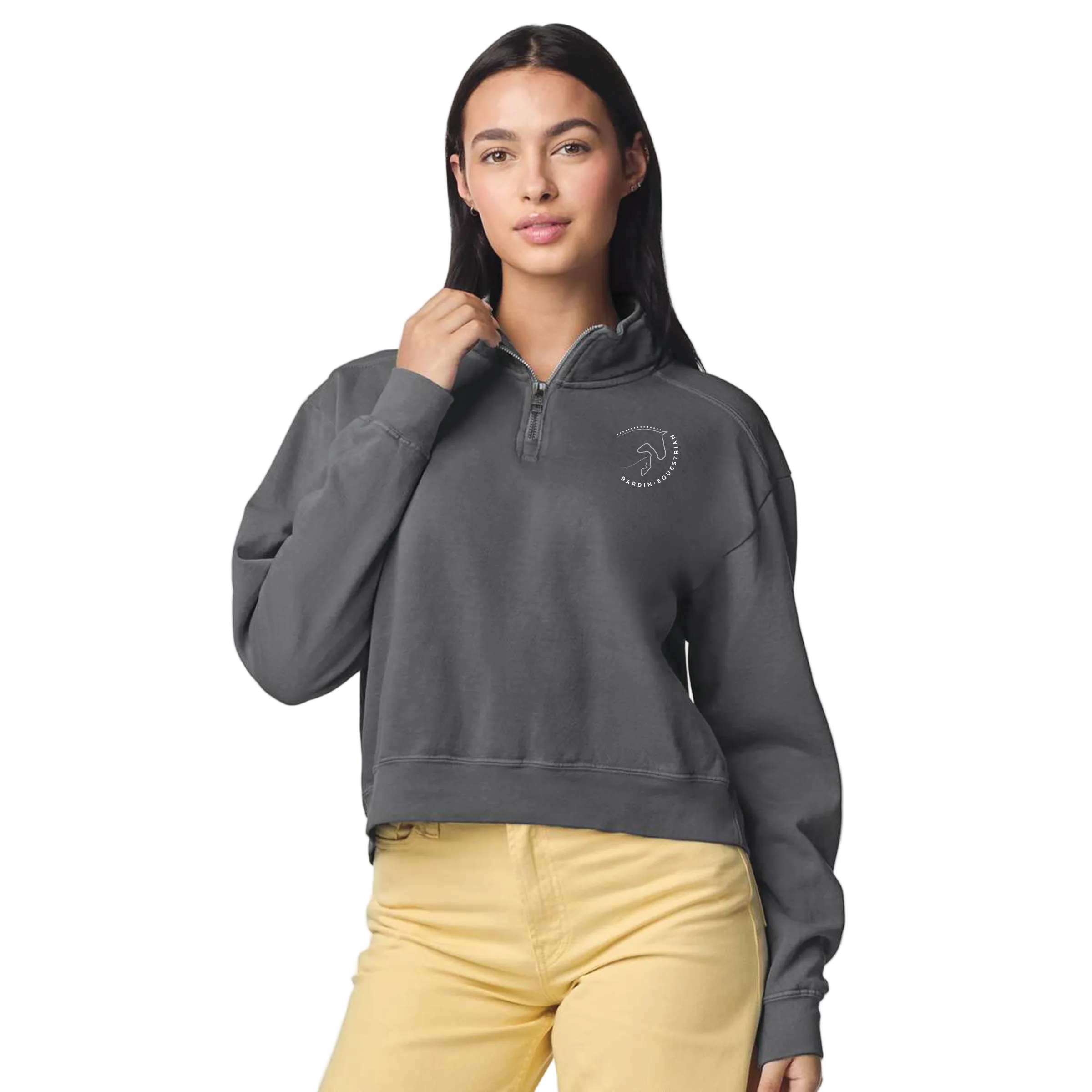 Rardin Equestrian Women's Comfort Colors Mid Length Quarter Zip