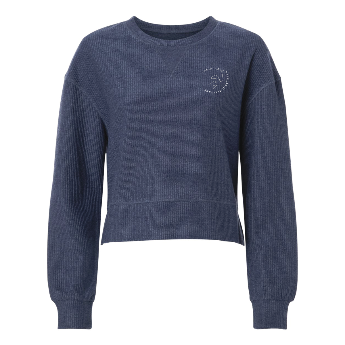 Rardin Equestrian Women's Boxercraft Rib Knit Corded Boxy Crewneck Sweatshirt