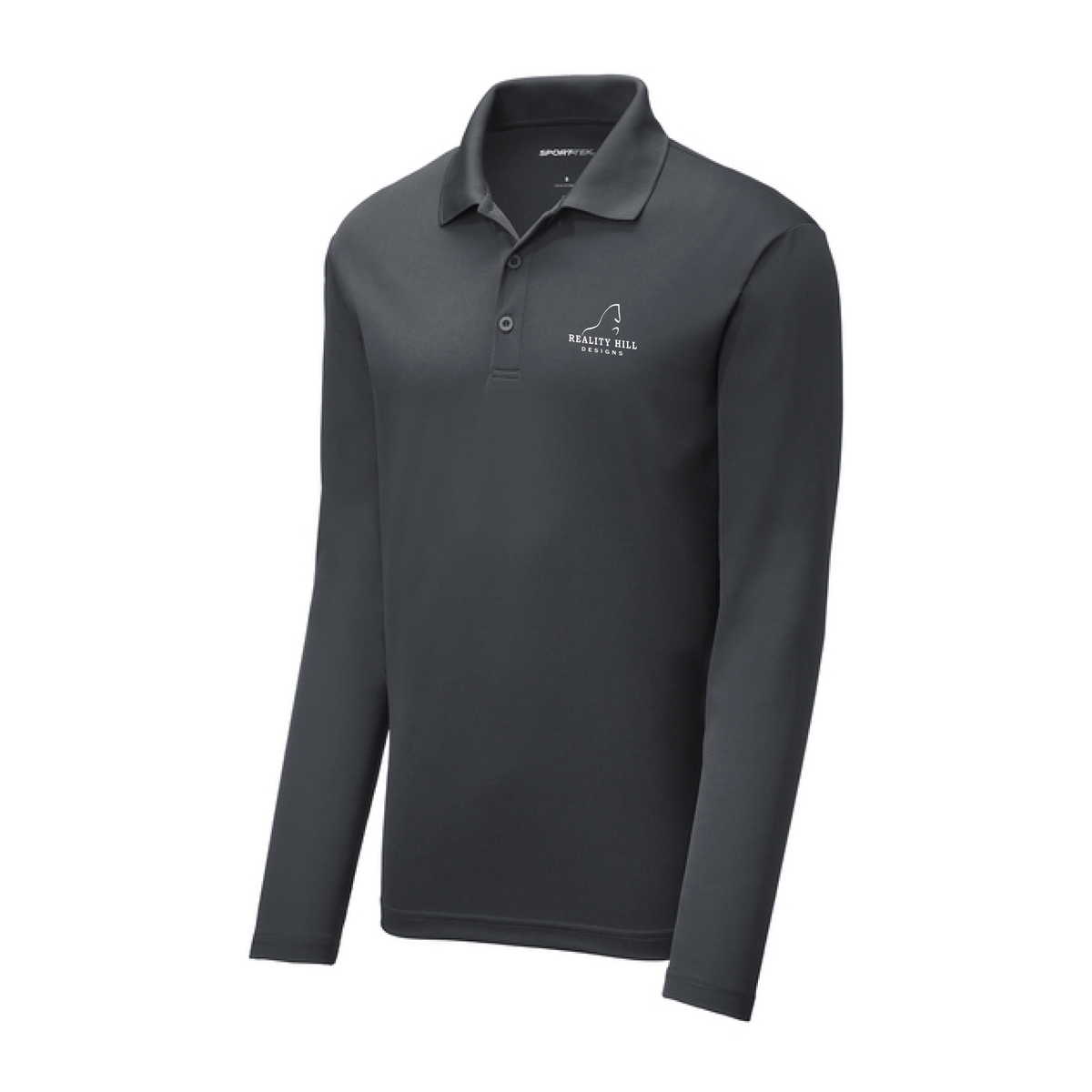 Men's Sport-Tek PosiCharge RacerMesh Long Sleeve Polo