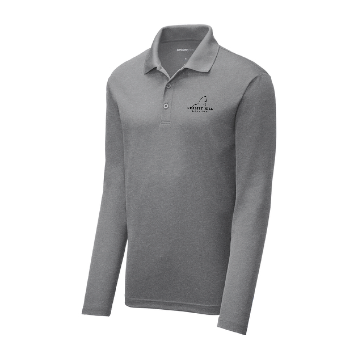 Men's Sport-Tek PosiCharge RacerMesh Long Sleeve Polo