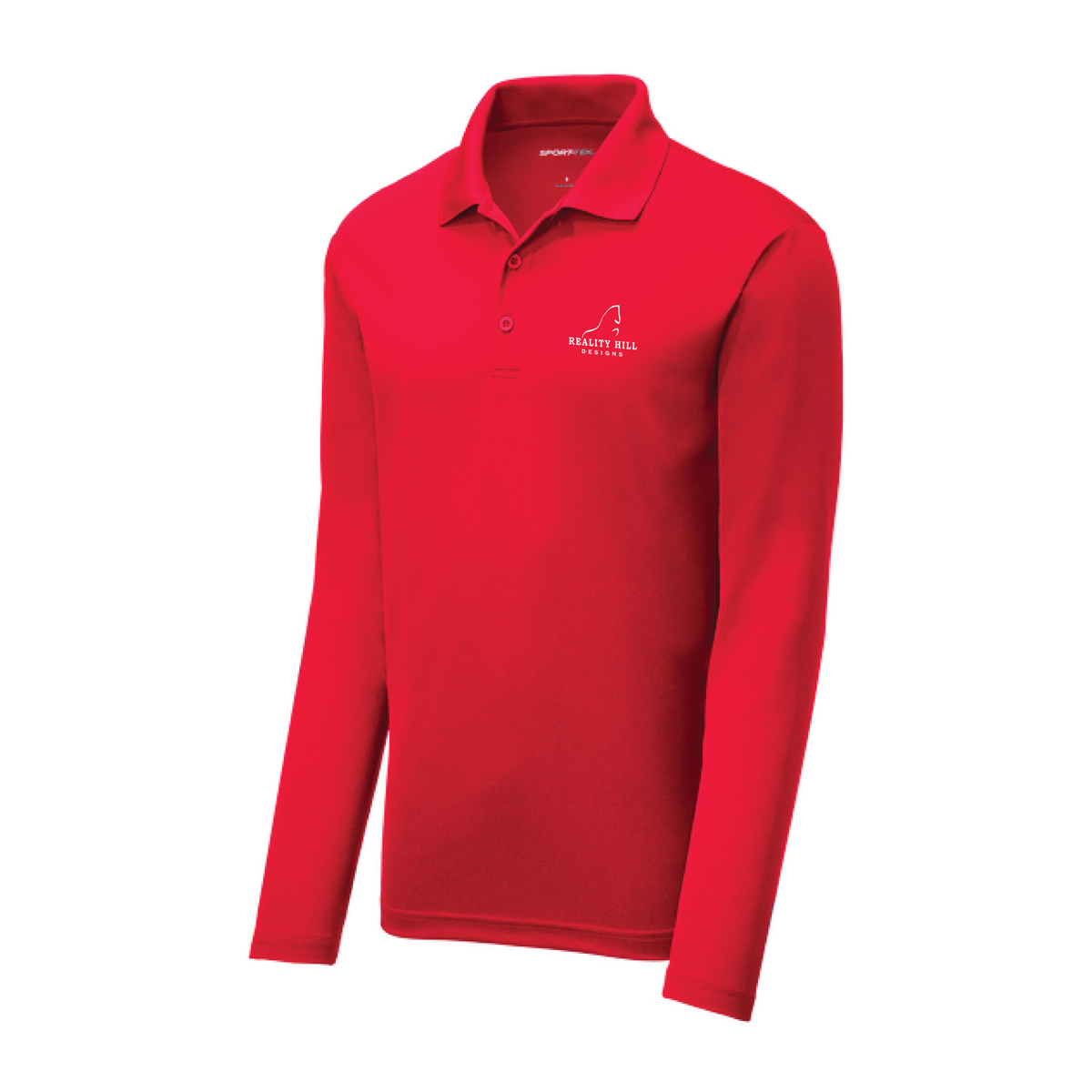 Men's Sport-Tek PosiCharge RacerMesh Long Sleeve Polo