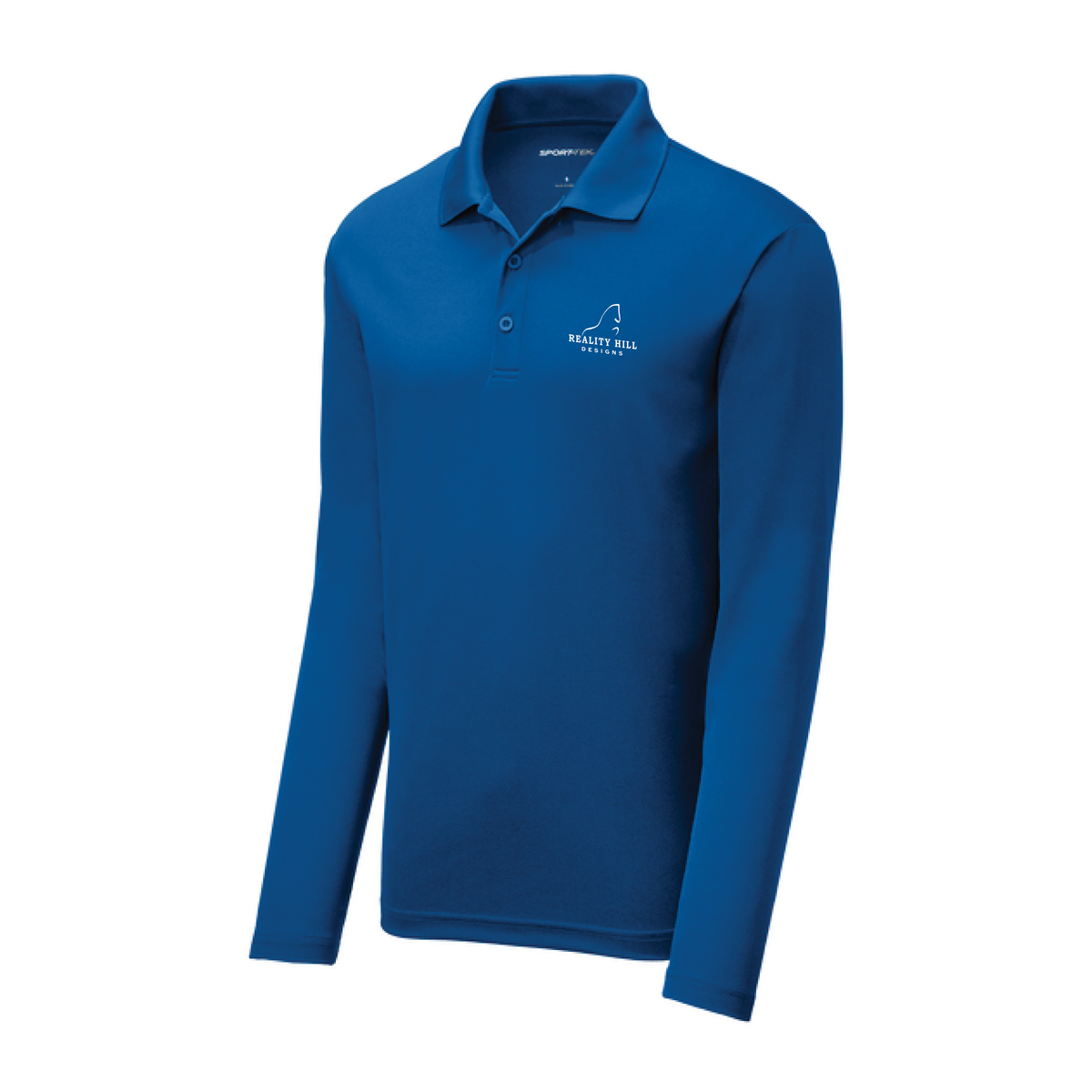 Men's Sport-Tek PosiCharge RacerMesh Long Sleeve Polo
