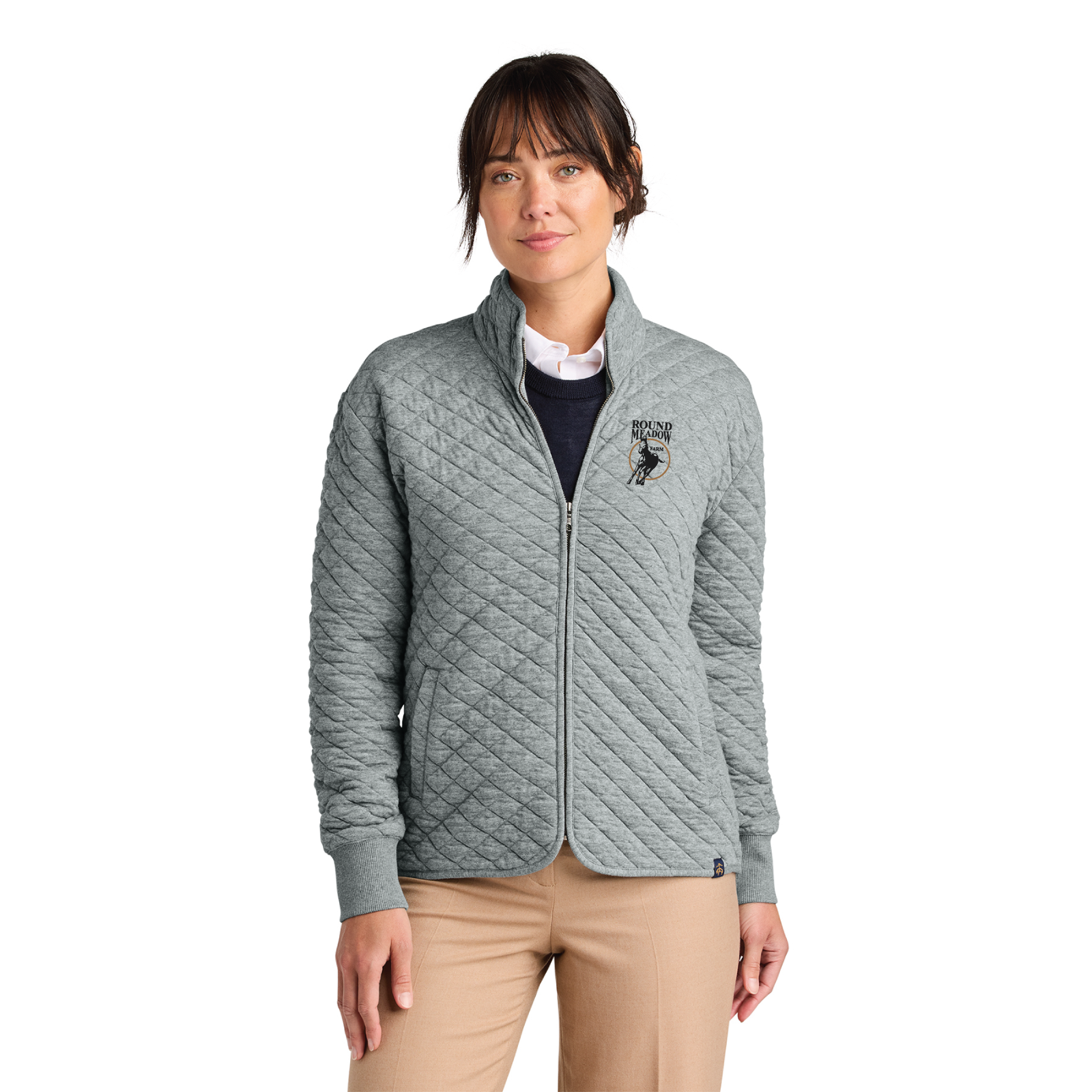 Women's Brooks Brothers Diamond Quilt Full Zip