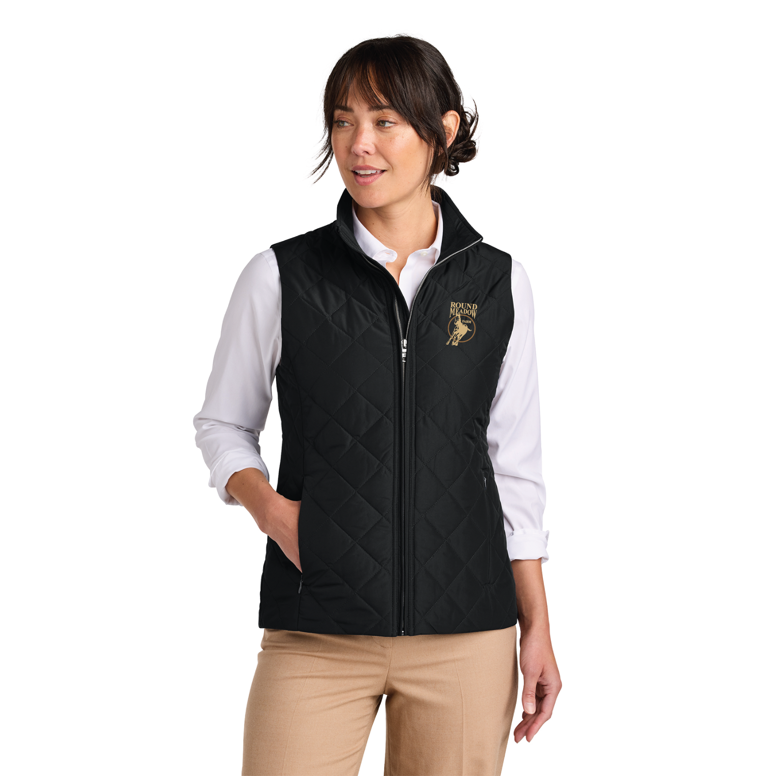 Round Meadow Women's Brooks Brother Quilted Vest