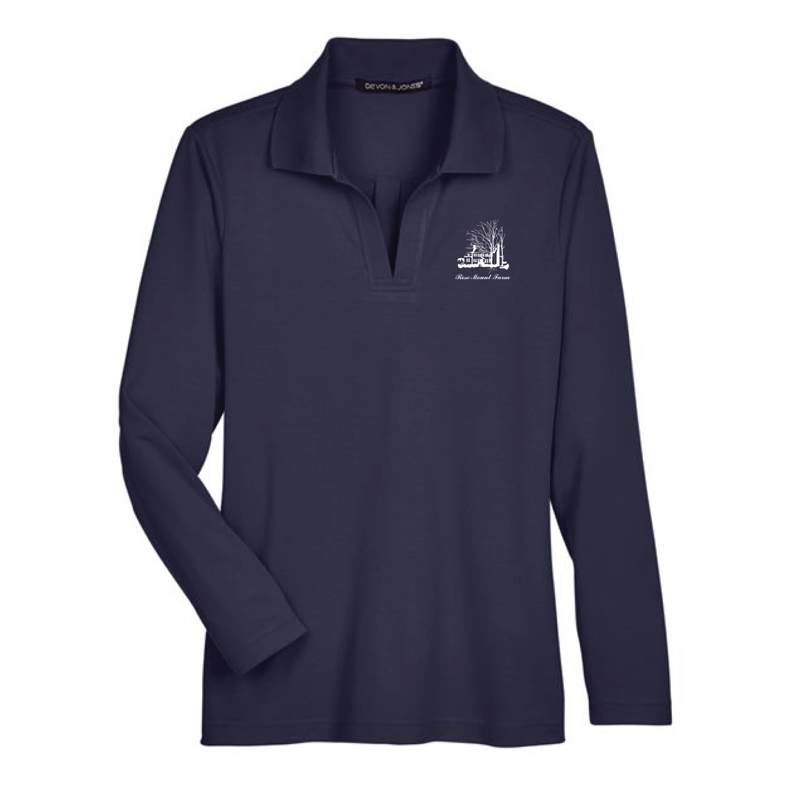 Rose Mount Farm Women's Devon & Jones Long Sleeve Performance Polo