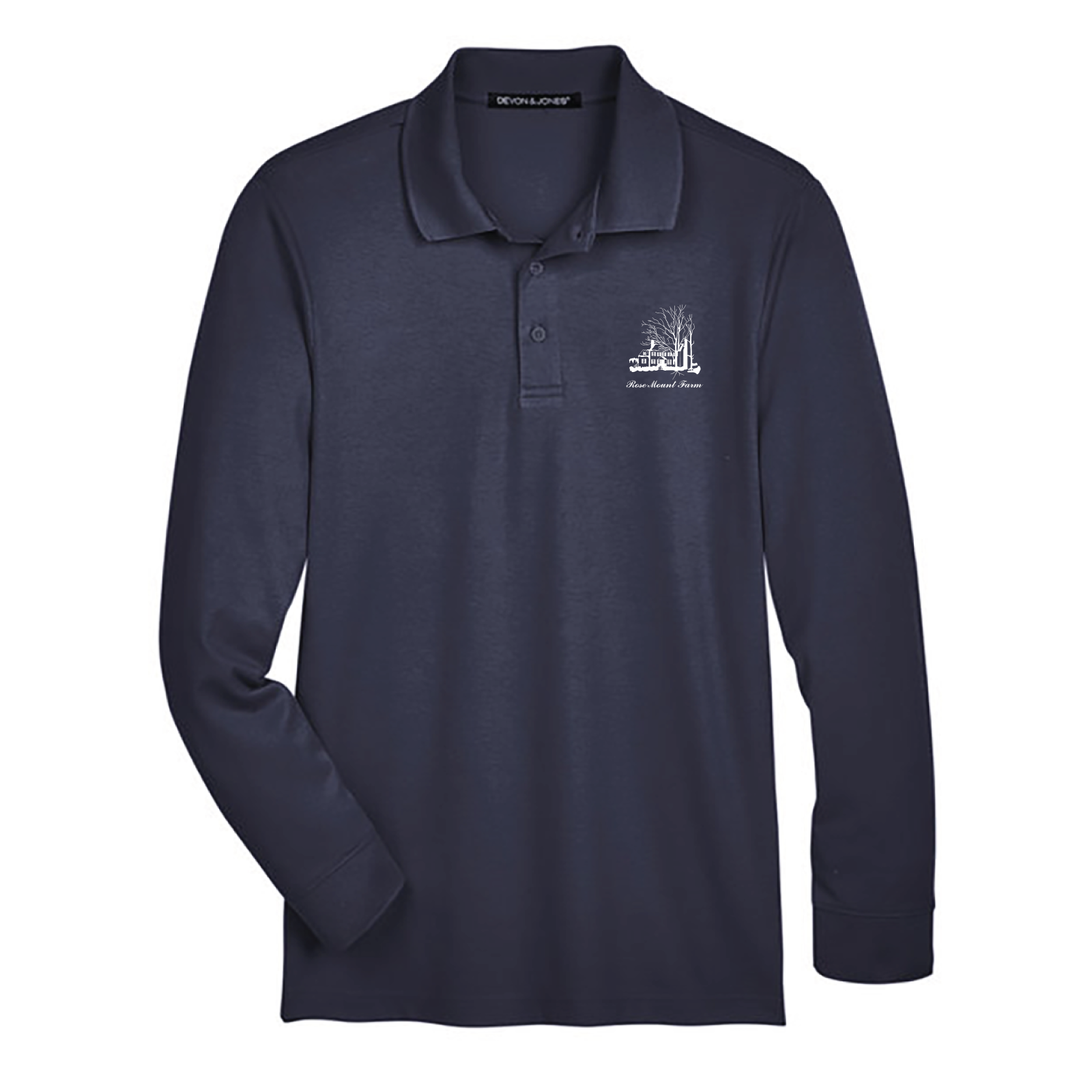 Rose Mount Farm Men's Devon & Jones Long Sleeve Performance Polo