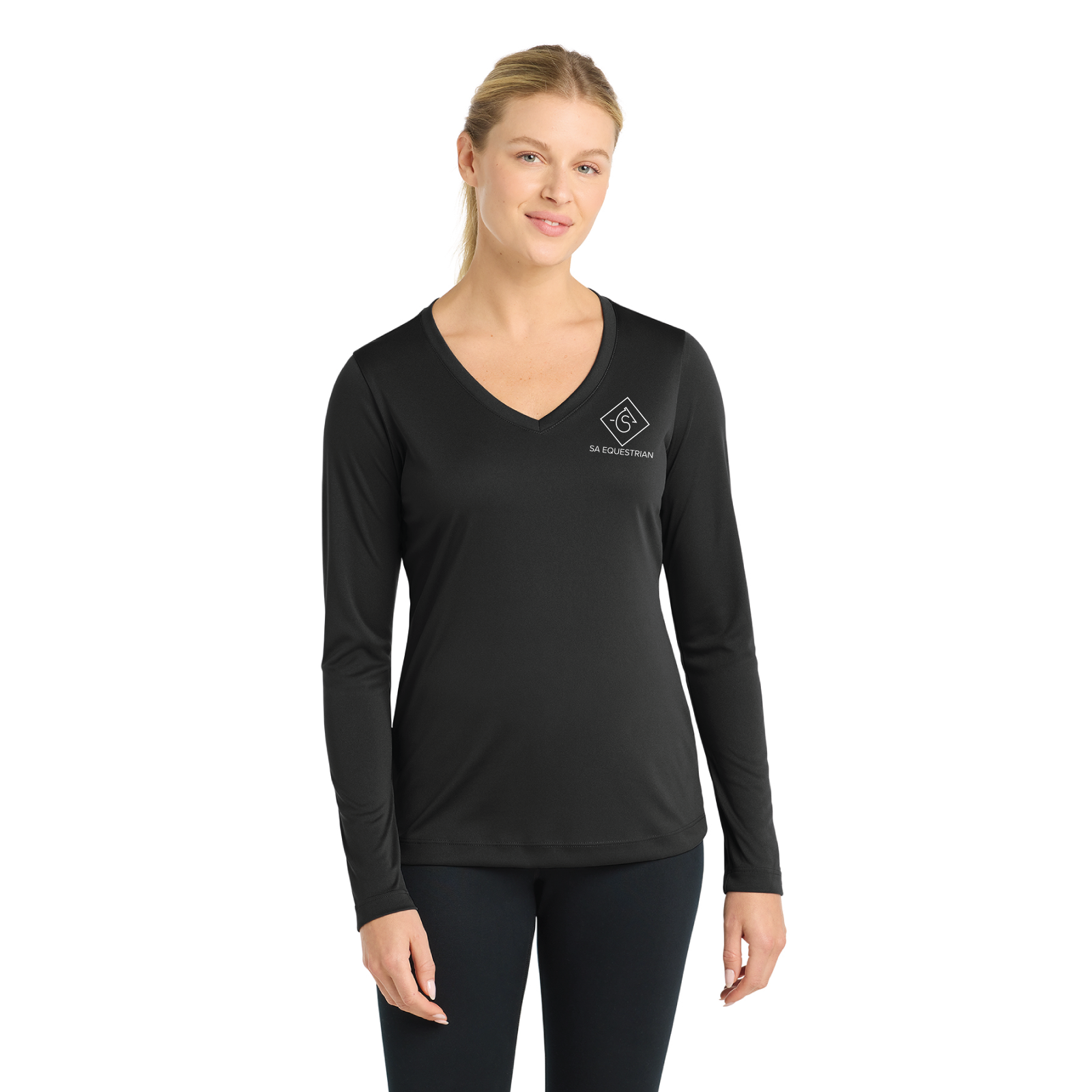 SA Equestrian Women's Sport-Tek PosiCharge Competitor Long Sleeve V-Neck