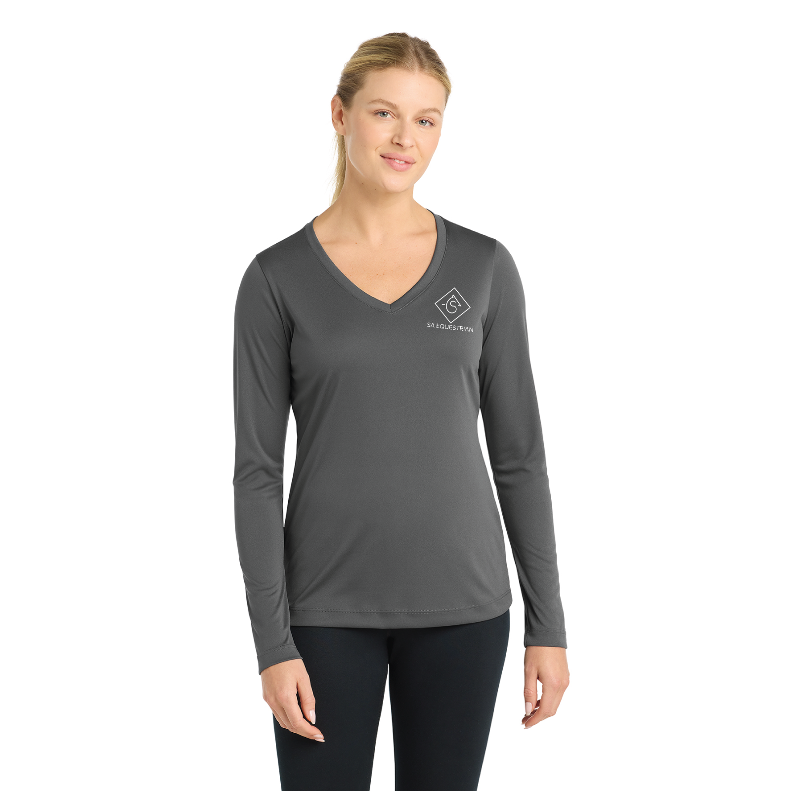 SA Equestrian Women's Sport-Tek PosiCharge Competitor Long Sleeve V-Neck