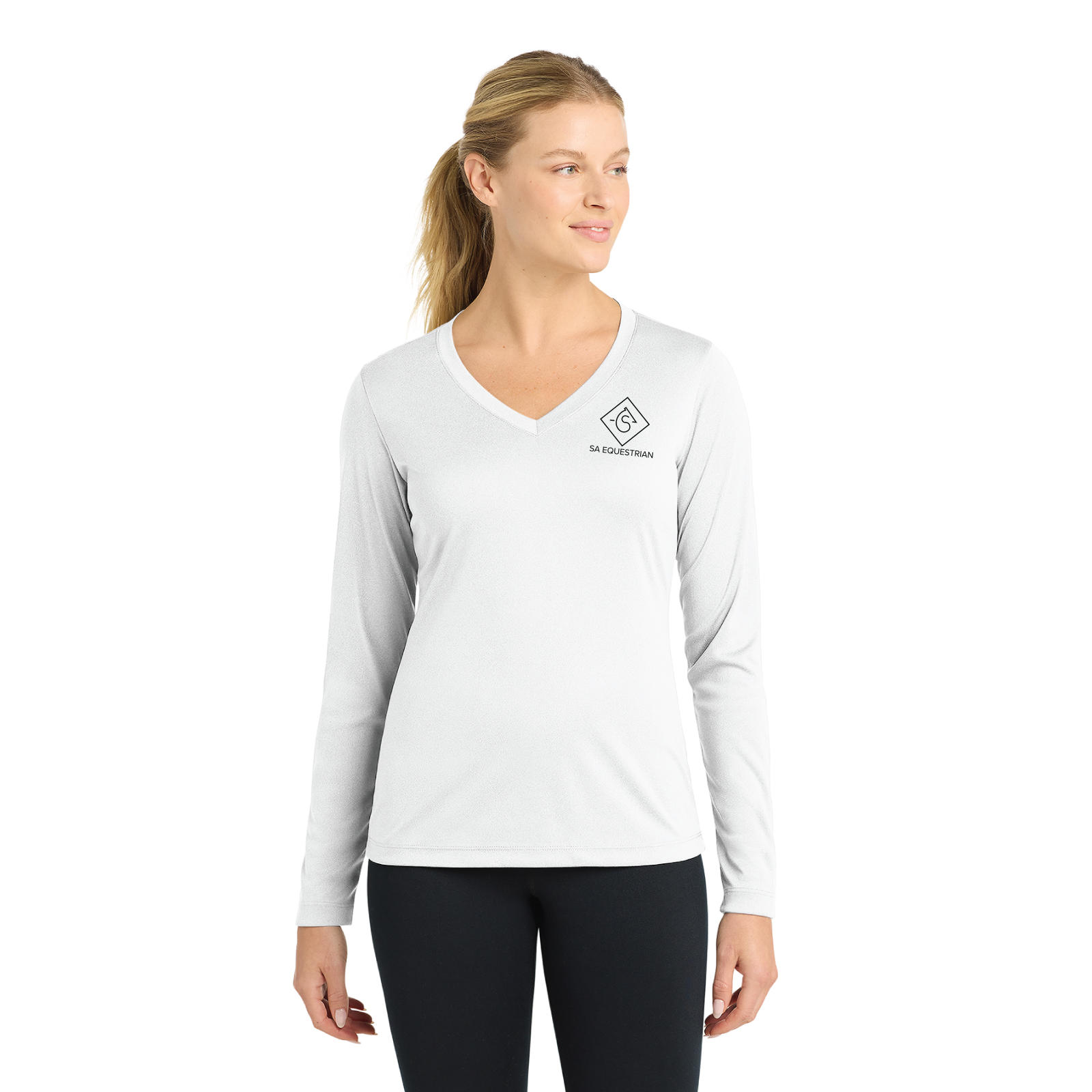 SA Equestrian Women's Sport-Tek PosiCharge Competitor Long Sleeve V-Neck