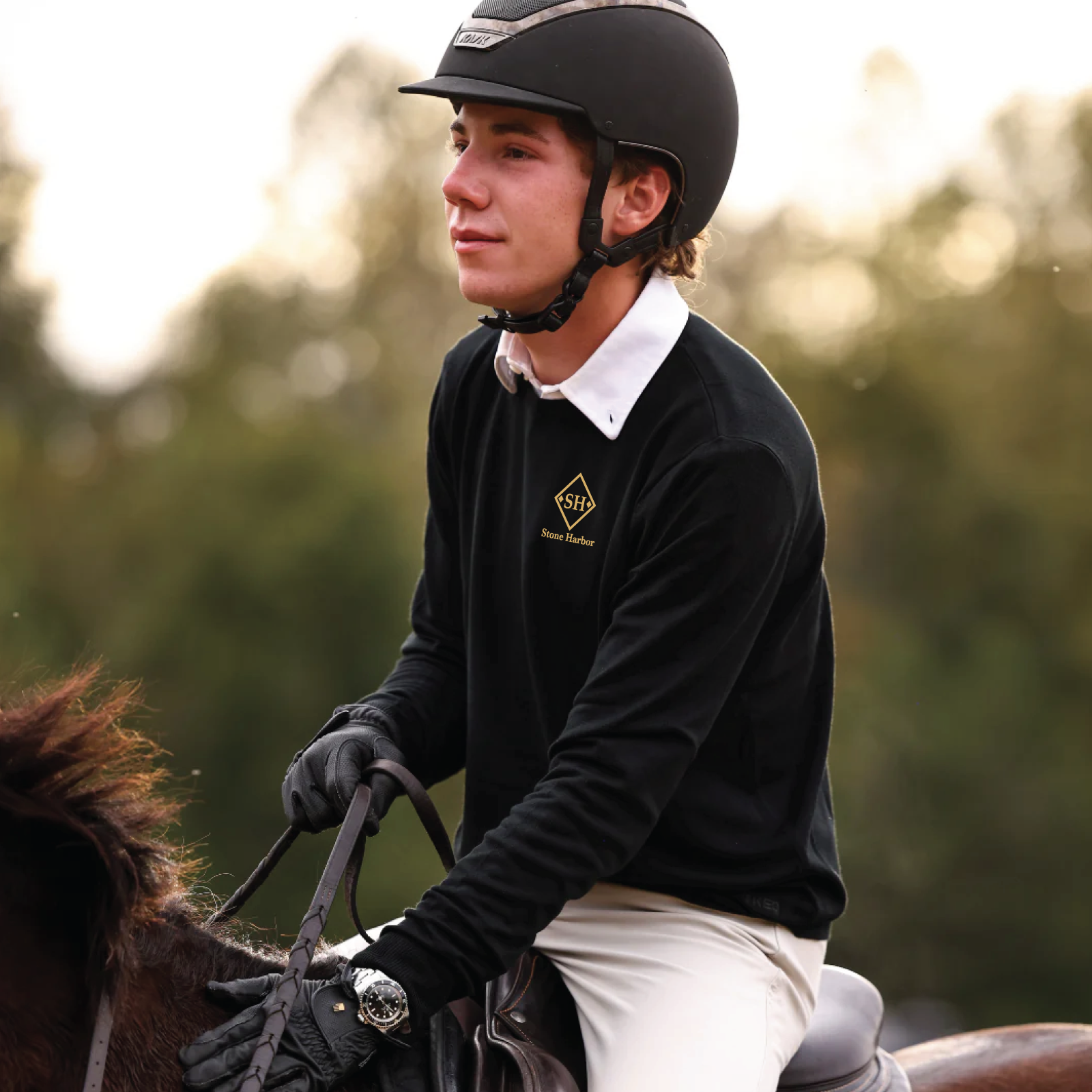 TKEQ Men's Essential Boyfriend Crewneck Sweater