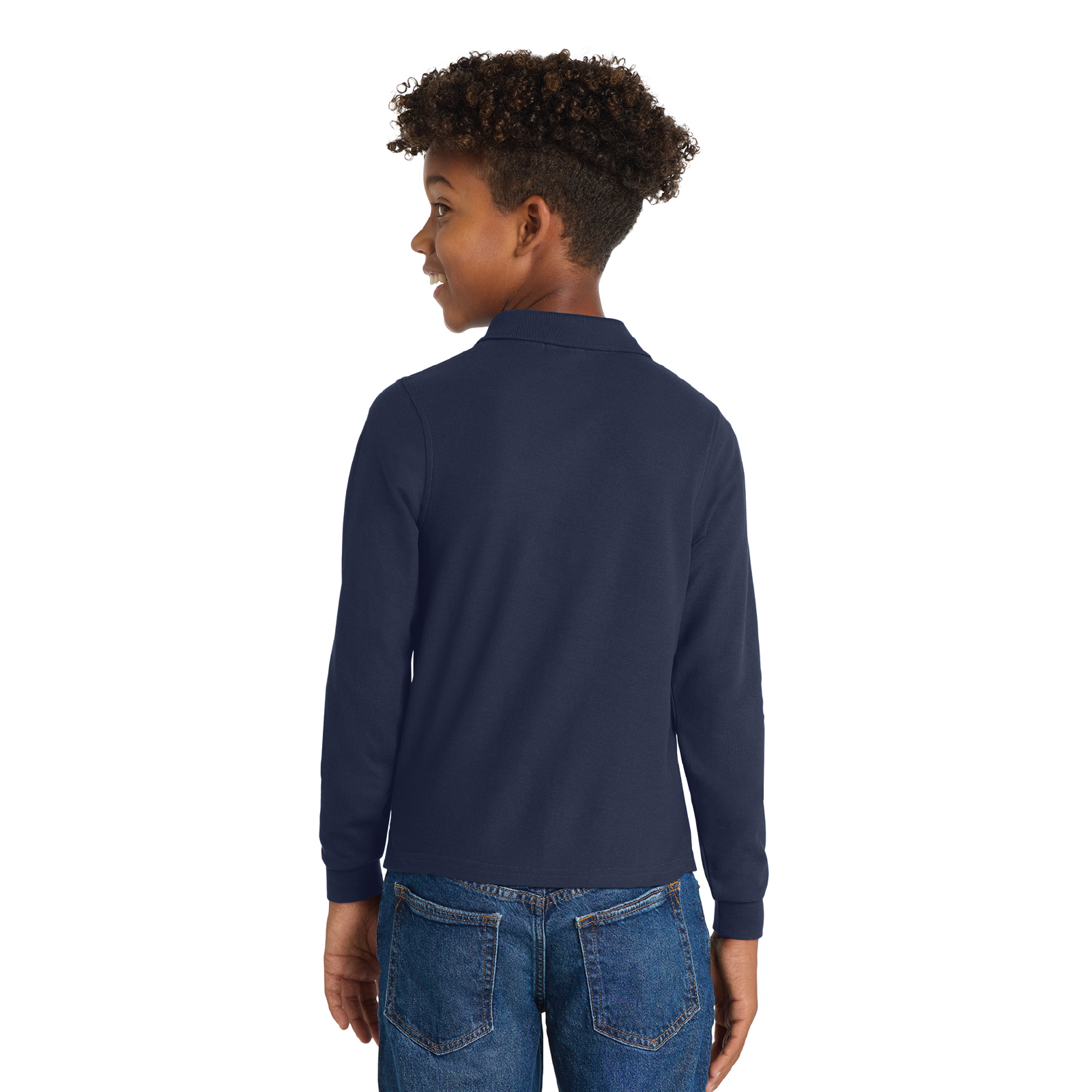 Sky Castle Equine Youth Port Authority Long Sleeve Silk Touch Polo