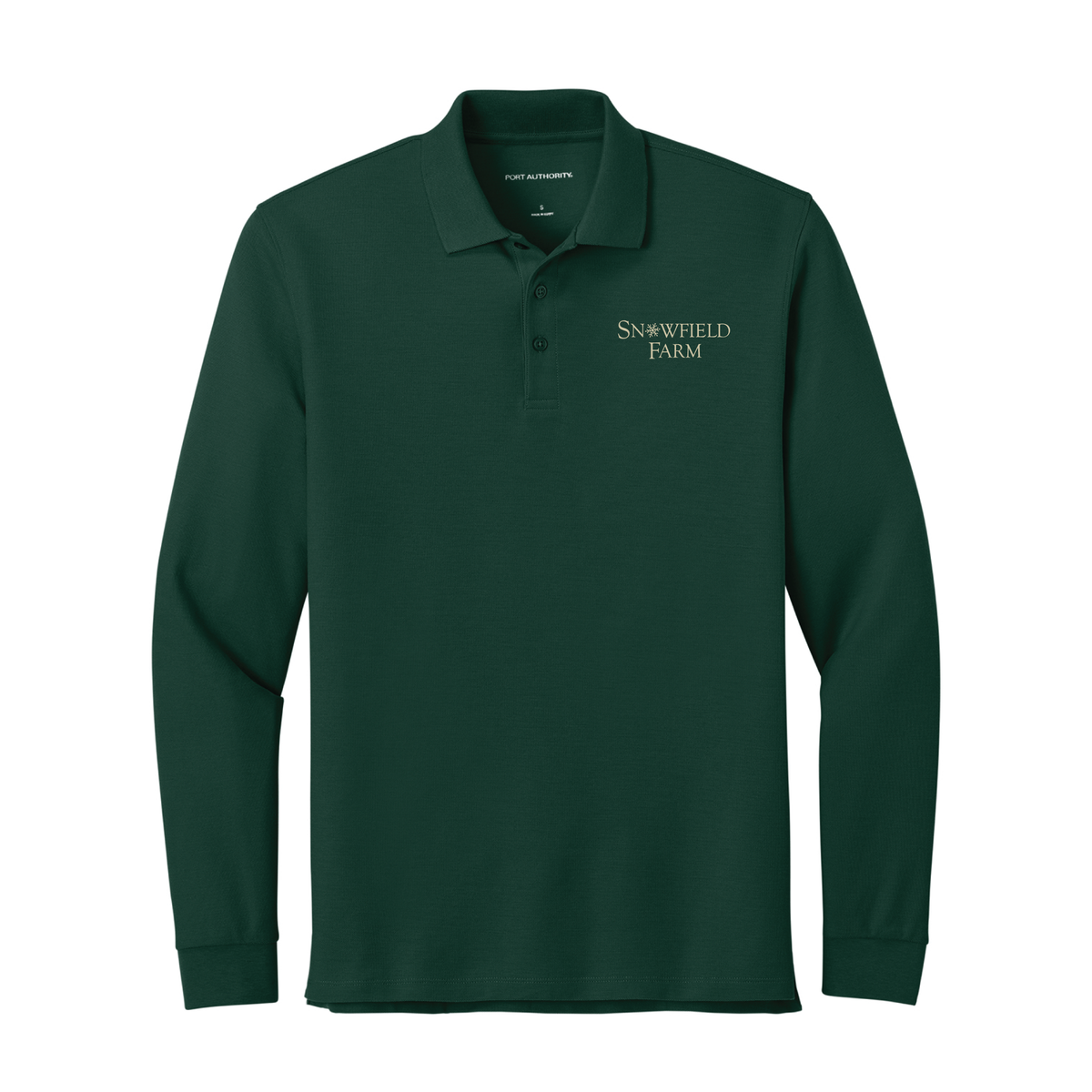 Snowfield Farm Men's Port Authority Wearever Signature Pique Long Sleeve Polo