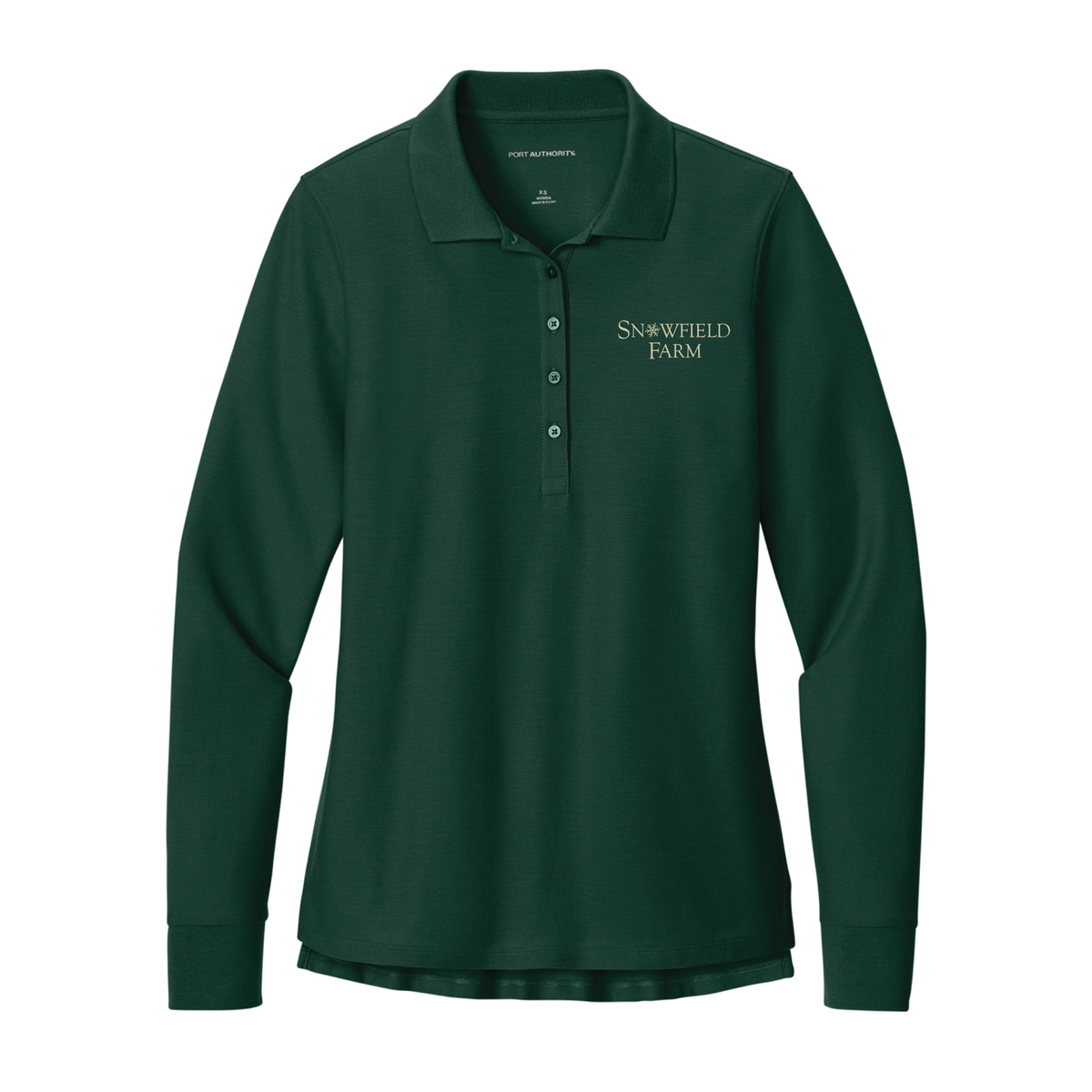 Snowfield Farm Women's Port Authority Wearever Signature Pique Long Sleeve Polo