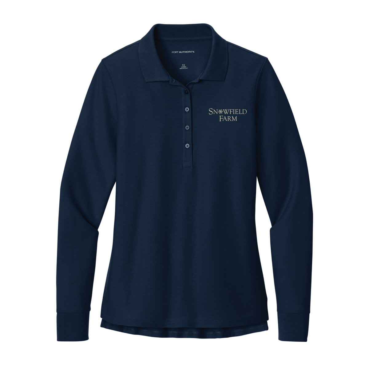Snowfield Farm Women's Port Authority Wearever Signature Pique Long Sleeve Polo