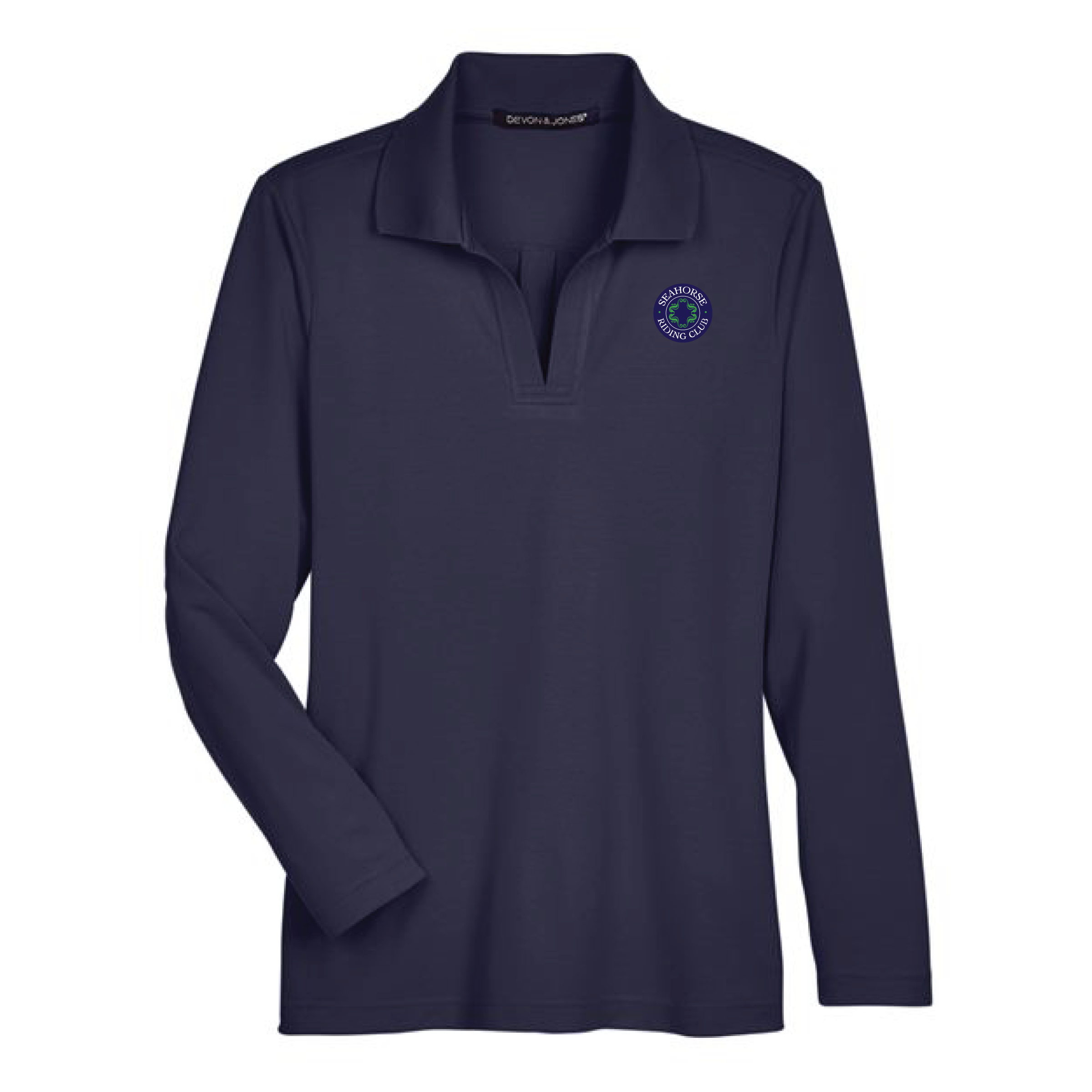 Seahorse Riding Club Women's Devon & Jones Long Sleeve Performance Polo