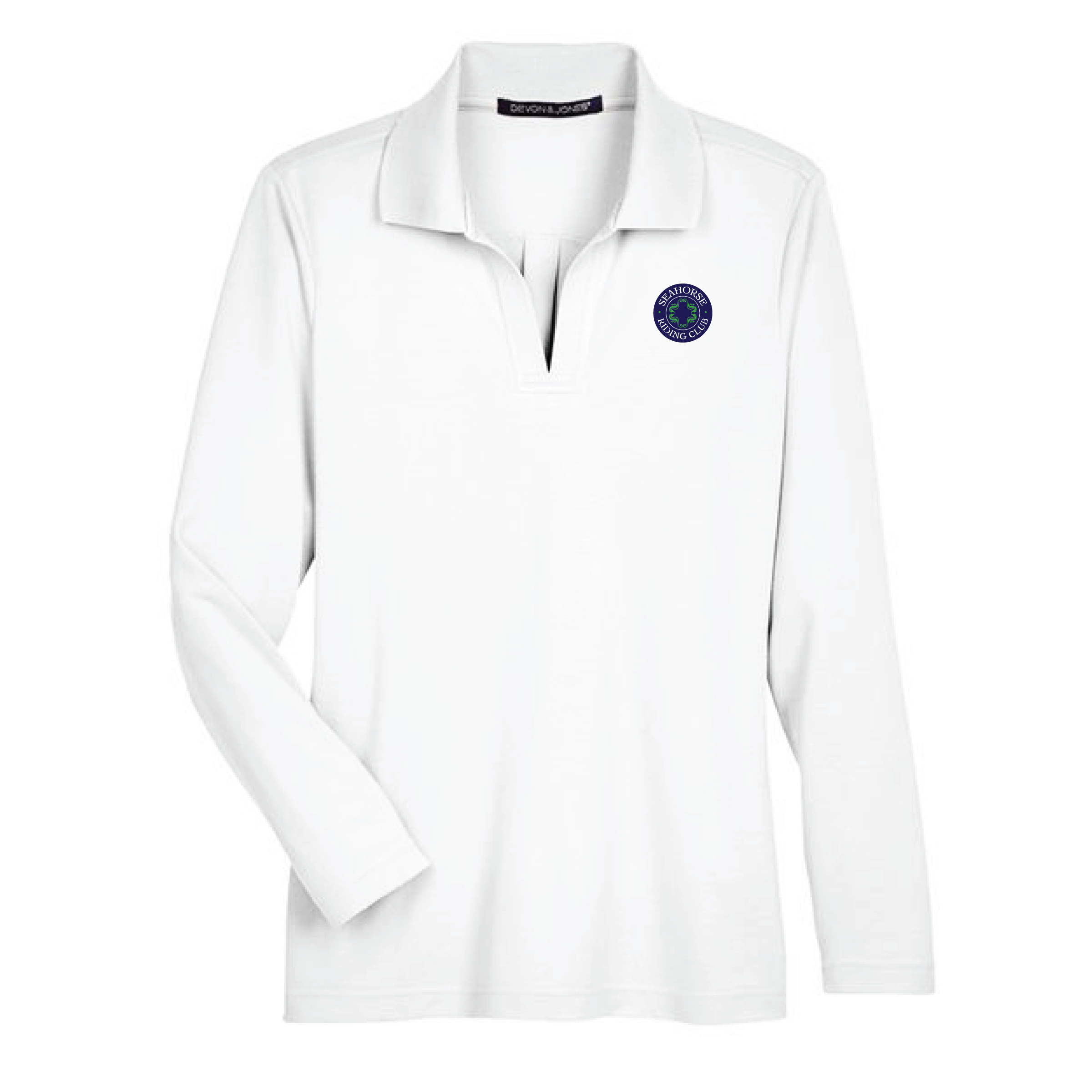 Seahorse Riding Club Women's Devon & Jones Long Sleeve Performance Polo