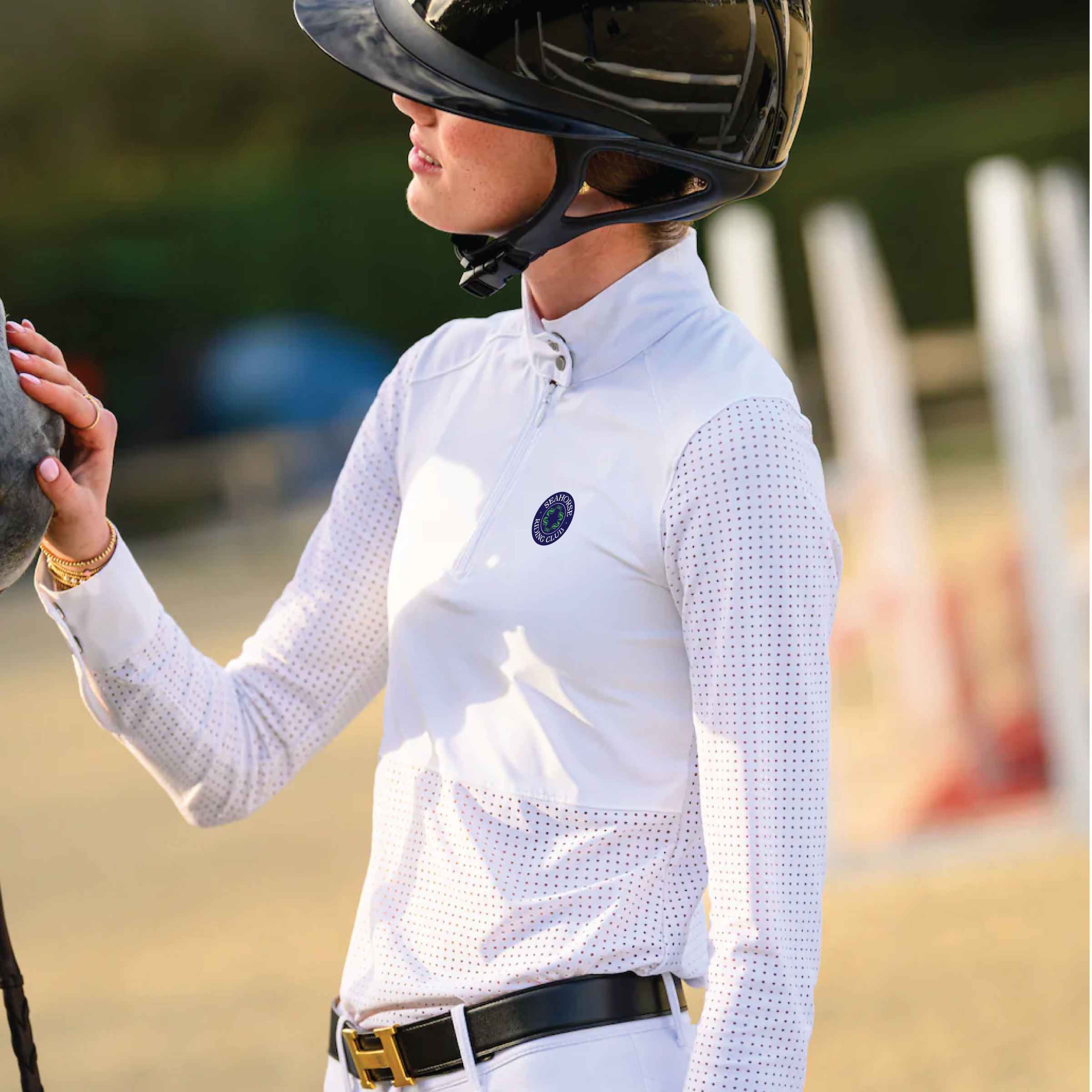 Seahorse Riding Club Women's Euphoric Equestrian Kloud Long Sleeve Competition Top