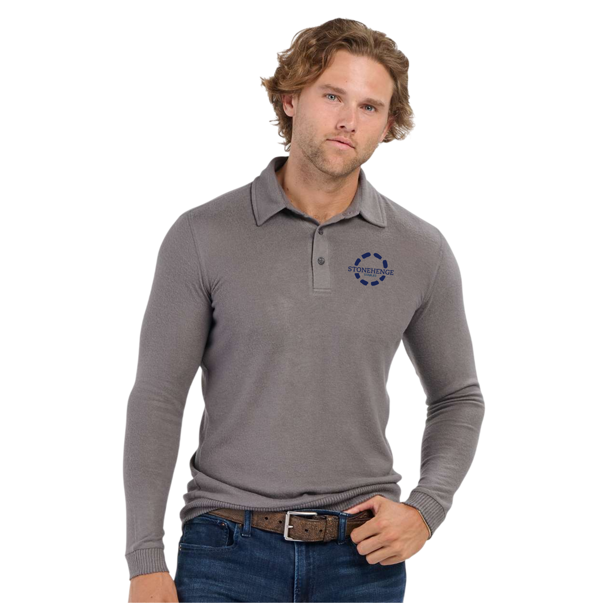 Stonehenge Stables Men's Boxercraft Cuddle Sweater Polo