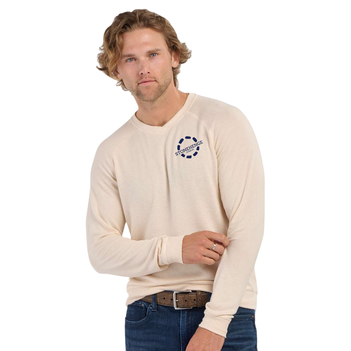 Stonehenge Stables Men's Boxercraft Cuddle Cross-Neck Sweater