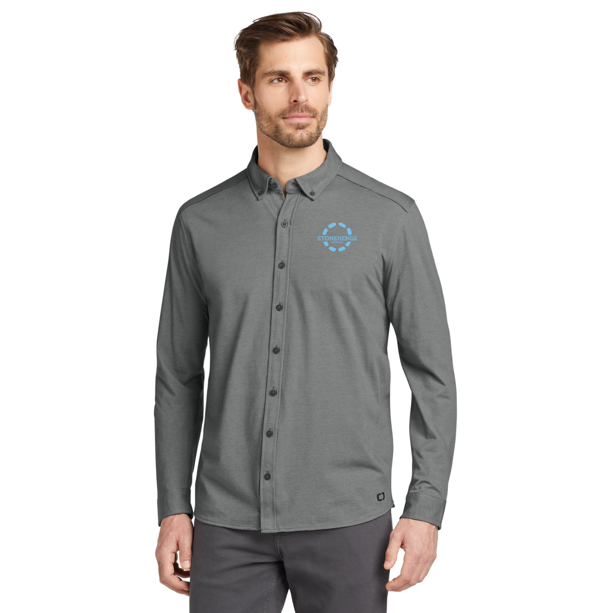 Stonehenge Stables Men's OGIO Code Stretch Long Sleeve Button-Up