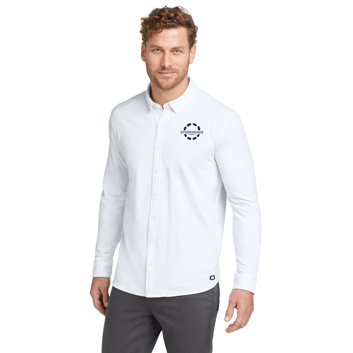 Stonehenge Stables Men's OGIO Code Stretch Long Sleeve Button-Up