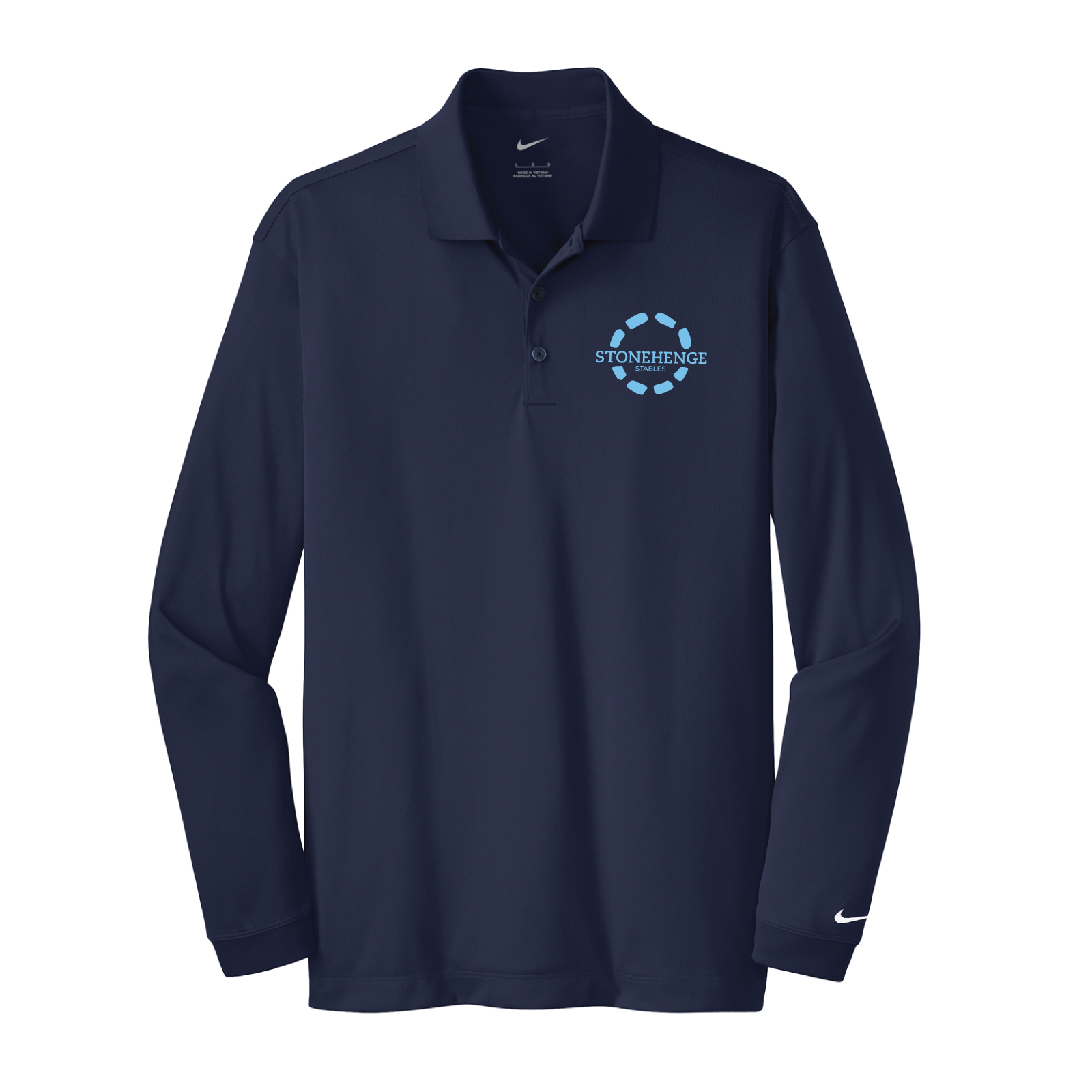 Stonehenge Stables Men's Nike Long Sleeve Stretch Dri-FIT Polo