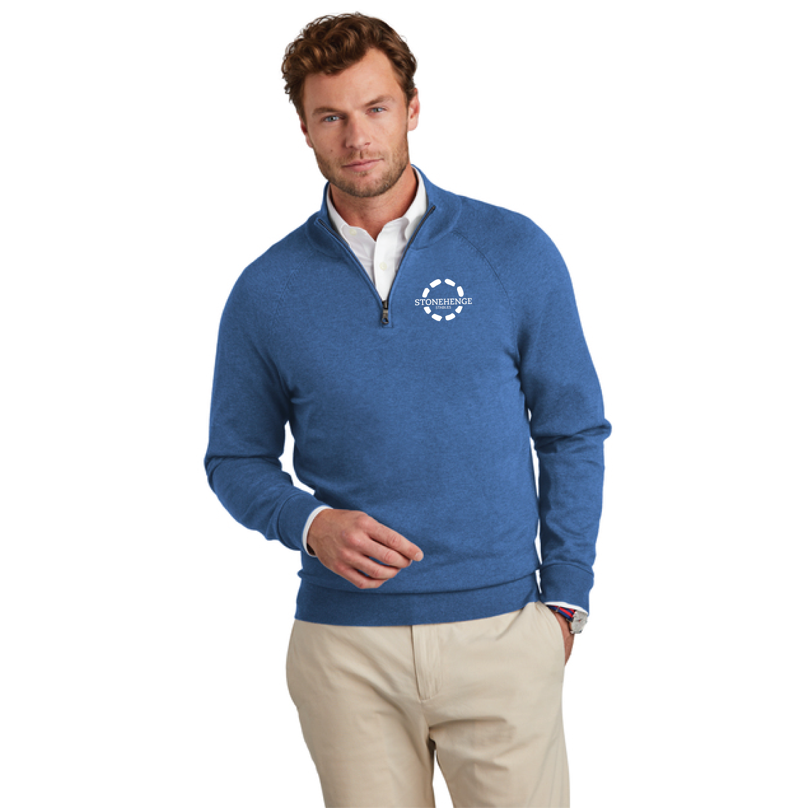 Stonehenge Stables Brooks Brothers® Cotton Stretch 1/4-Zip Sweater