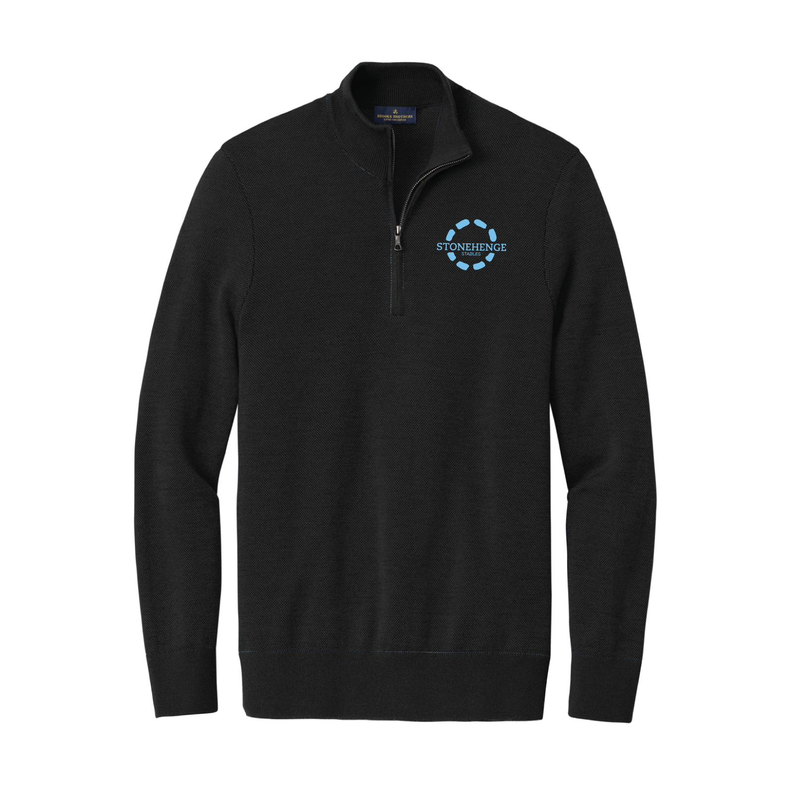 Stonehenge Stables Brooks Brothers® Washable Merino Birdseye 1/4-Zip Sweater