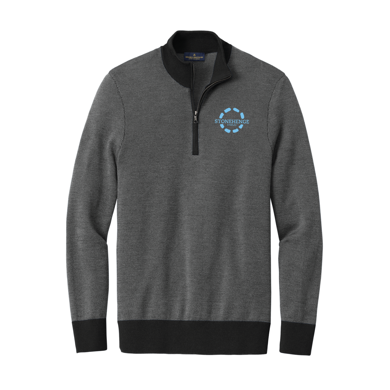 Stonehenge Stables Brooks Brothers® Washable Merino Birdseye 1/4-Zip Sweater