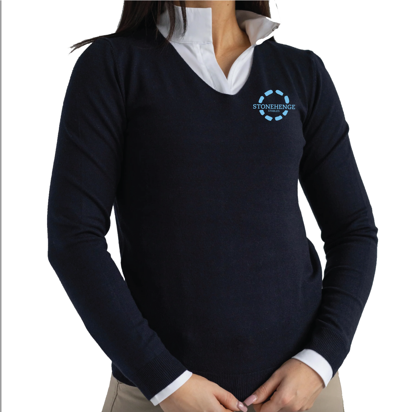 Stonehenge Stables Women's TKEQ Essential V-Neck Sweater