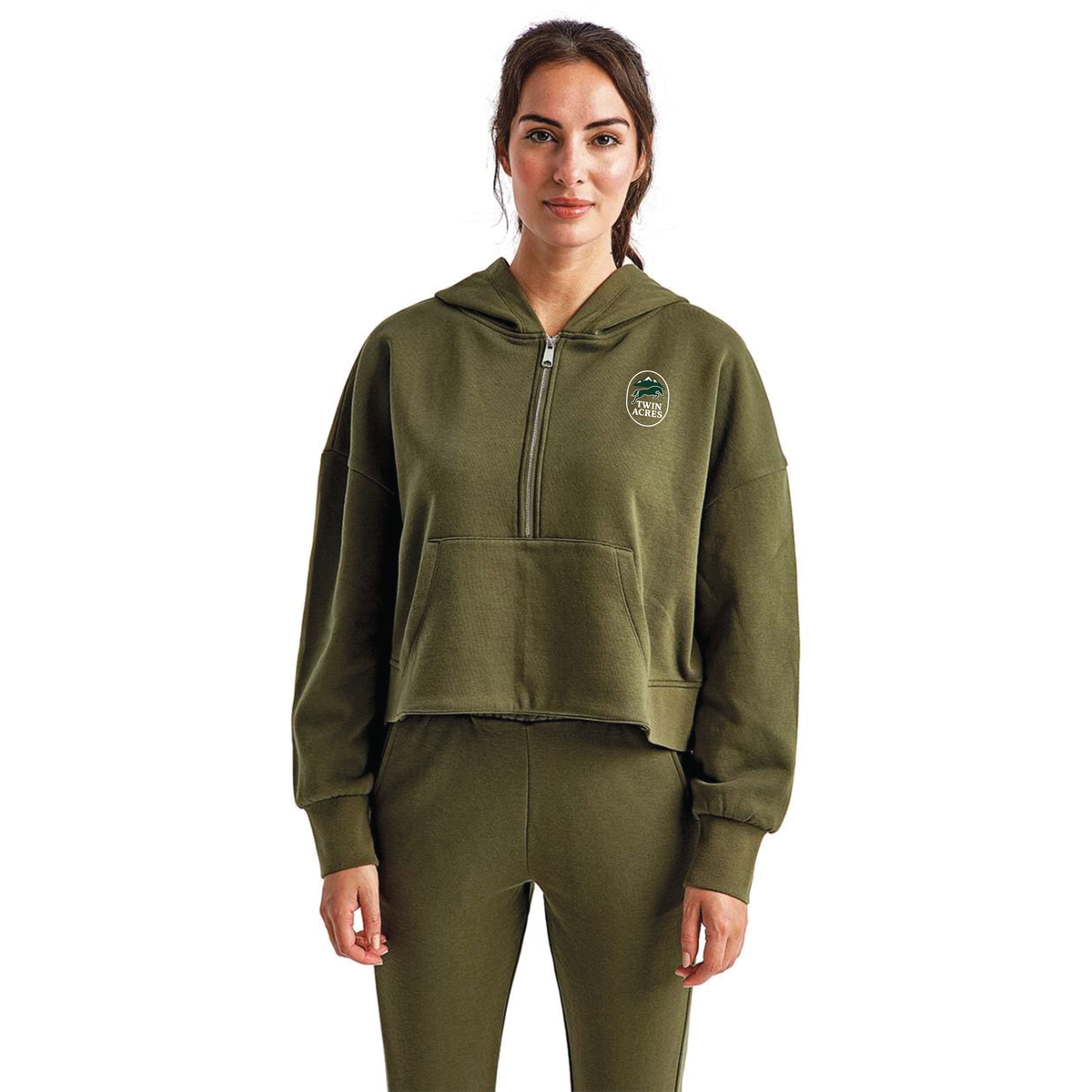 Twin Acres Women's TriDri Alice Half-Zip Hooded Sweatshirt