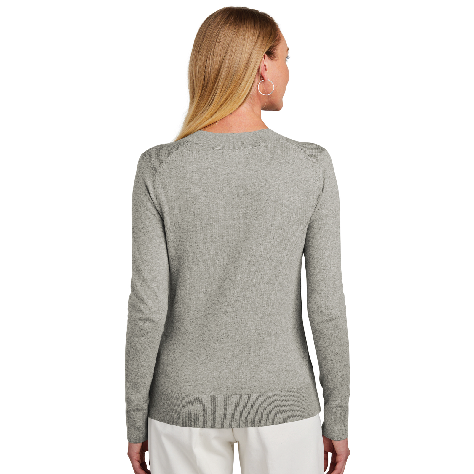 Tiffany and Equestrians Women’s Brooks Brothers Cotton Stretch V-Neck Sweater