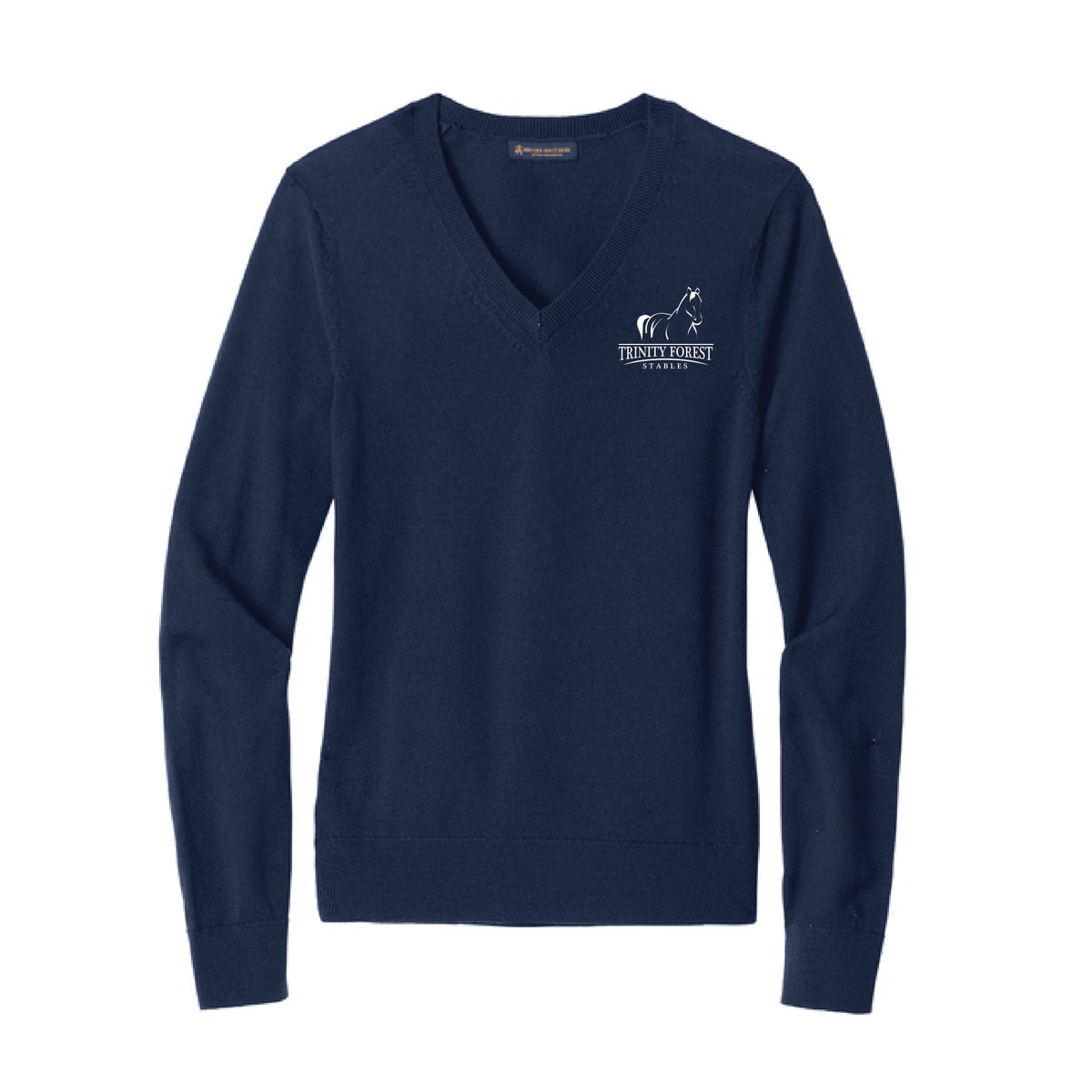 Trinity Forest Stables Women's Brooks Brothers Washable Merino Wool V-Neck Sweater