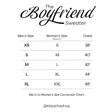 TKEQ Men's Essential Boyfriend Crewneck Sweater