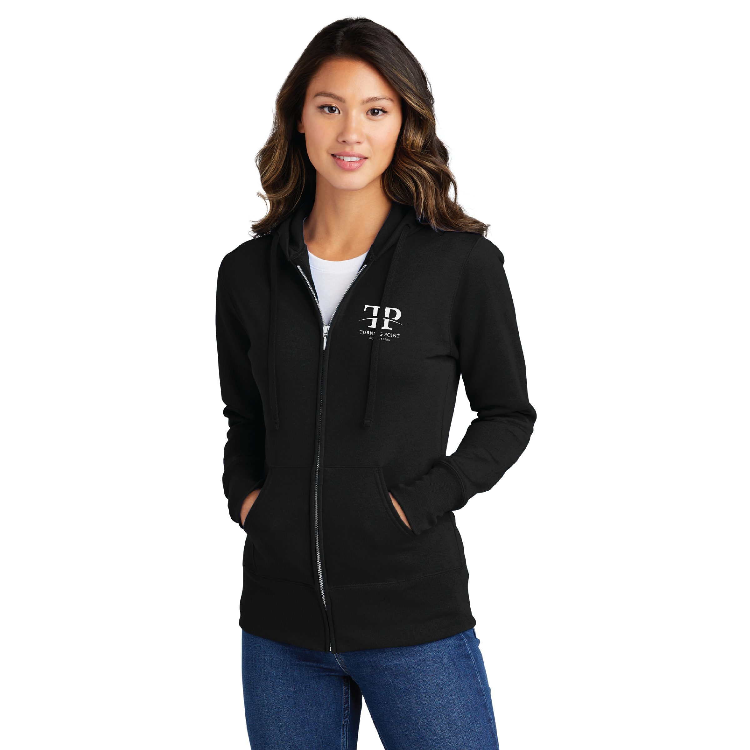 Turning Point Equestrian Women's Port & Company Core Fleece Full-Zip Hoodie