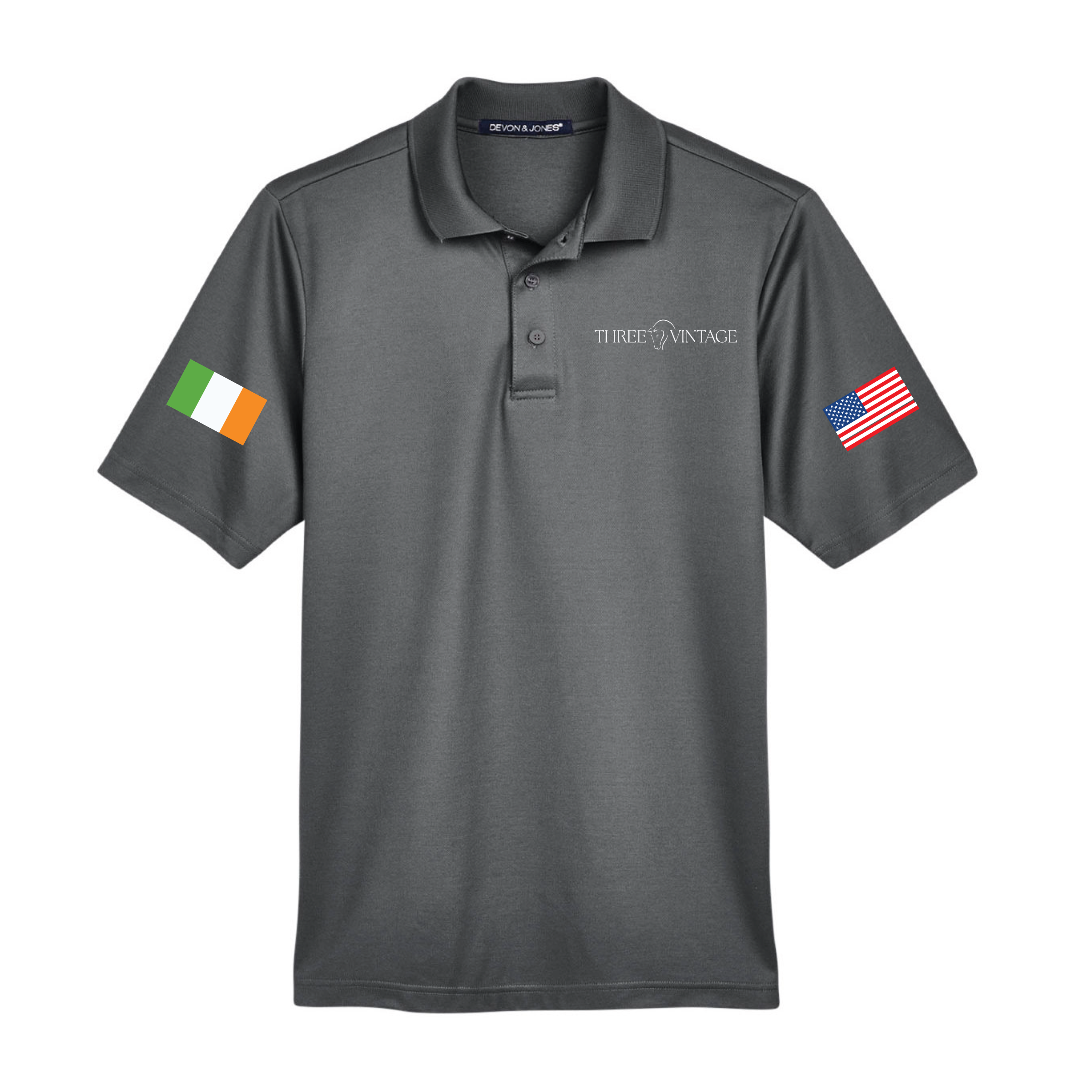 Three Vintage Men's Devon & Jones Performance Polo