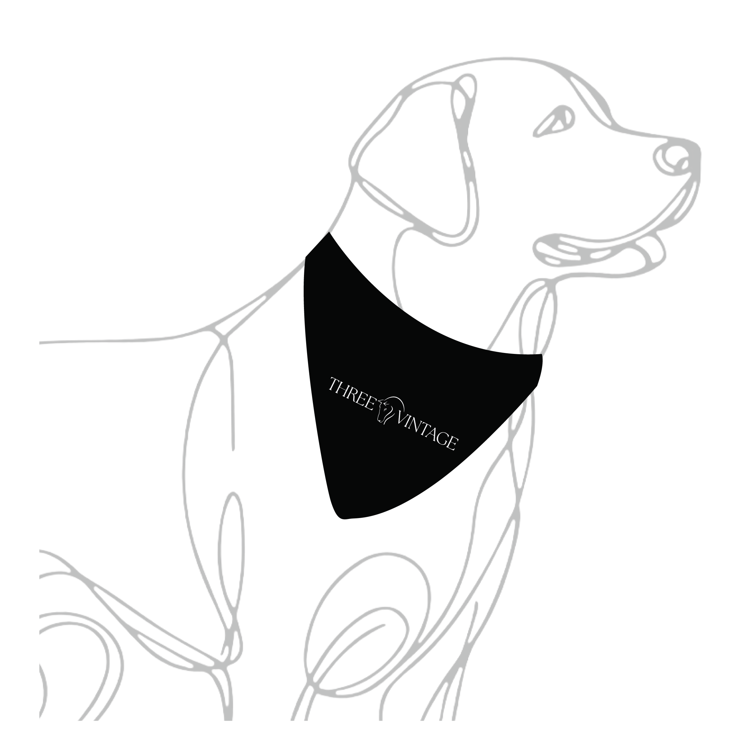 Three Vintage Dog Bandana